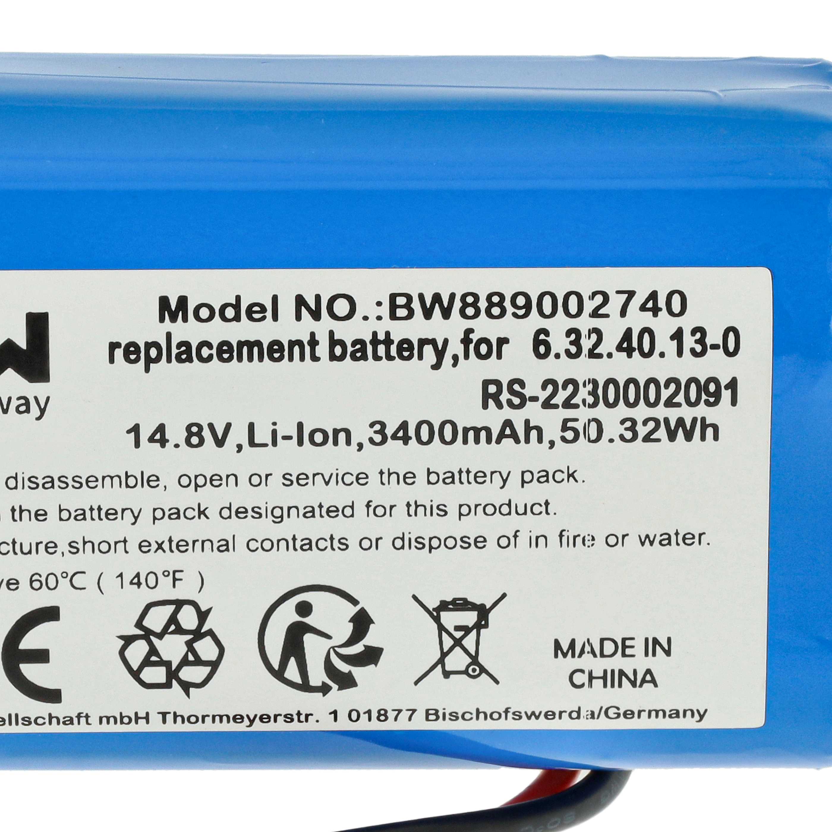 Battery Replacement for Rowenta RS-2230002091 for - 3400mAh, 14.8V, Li-Ion