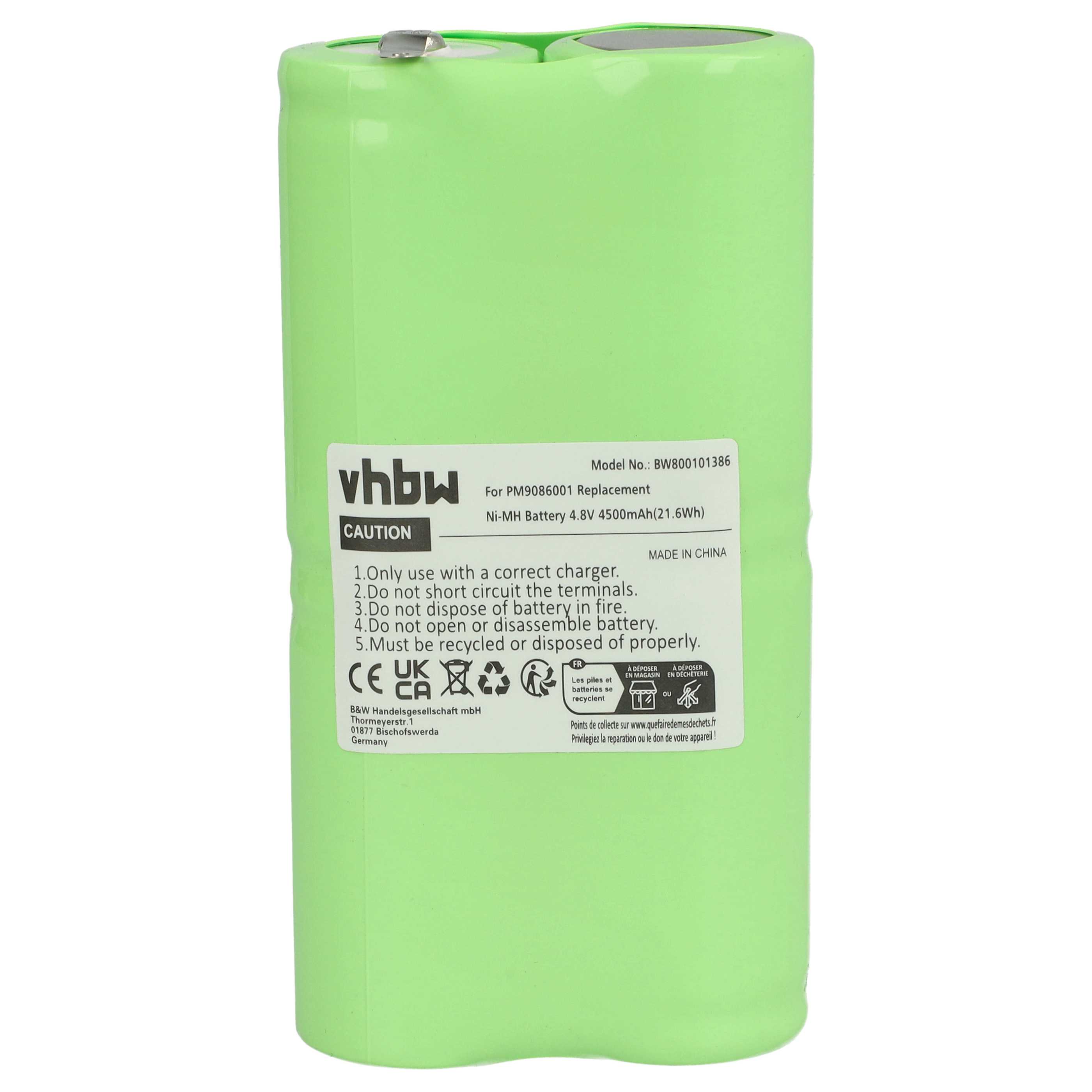 2x Batteria per dispositivo di misurazione sostituisce Fluke PM9086 001, B10858, AS30006 - 4500mAh 4,8V NiMH
