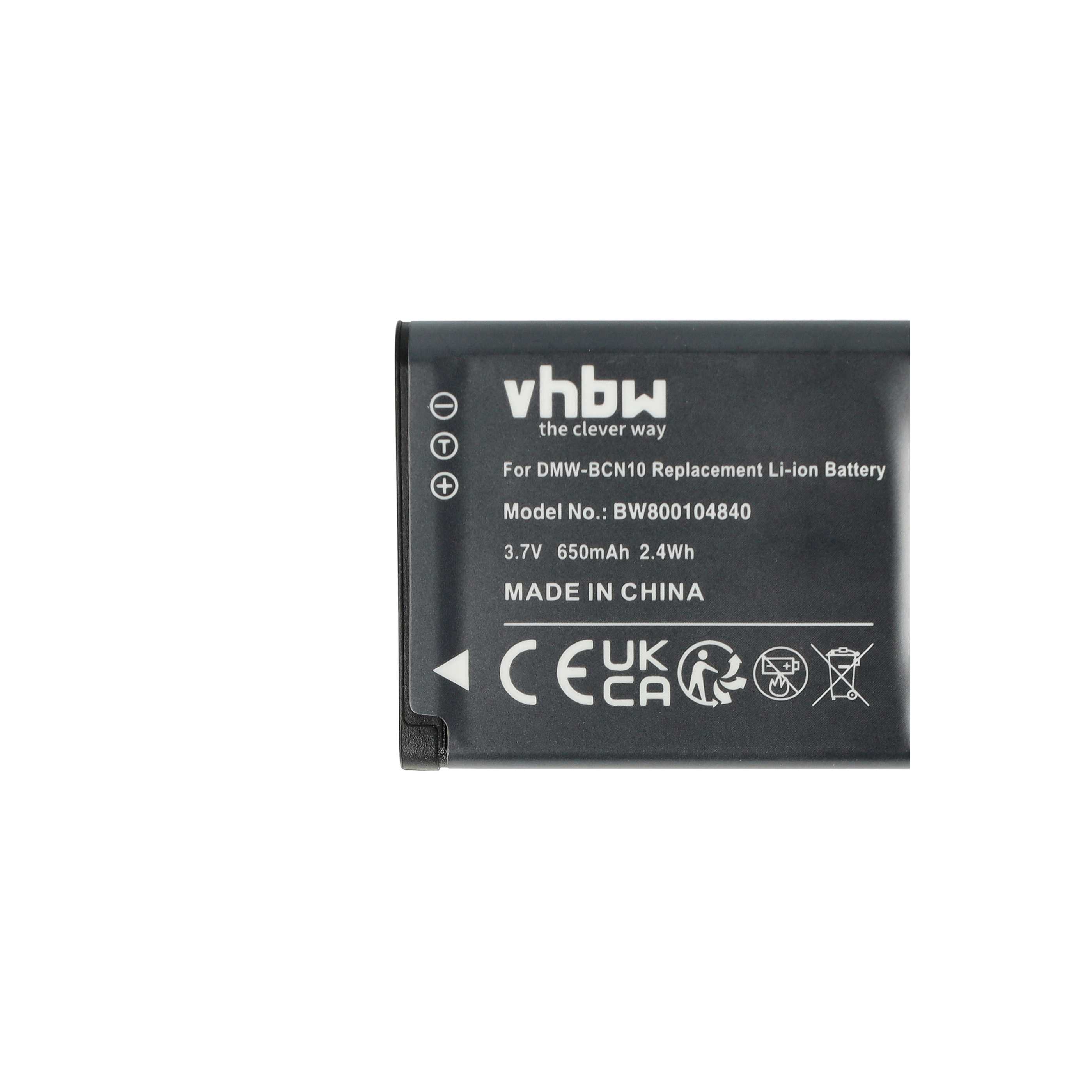 3x Battery replaces Leica BP-DC14E, BP-DC14 - 650mAh, 3.7V, Li-Ion