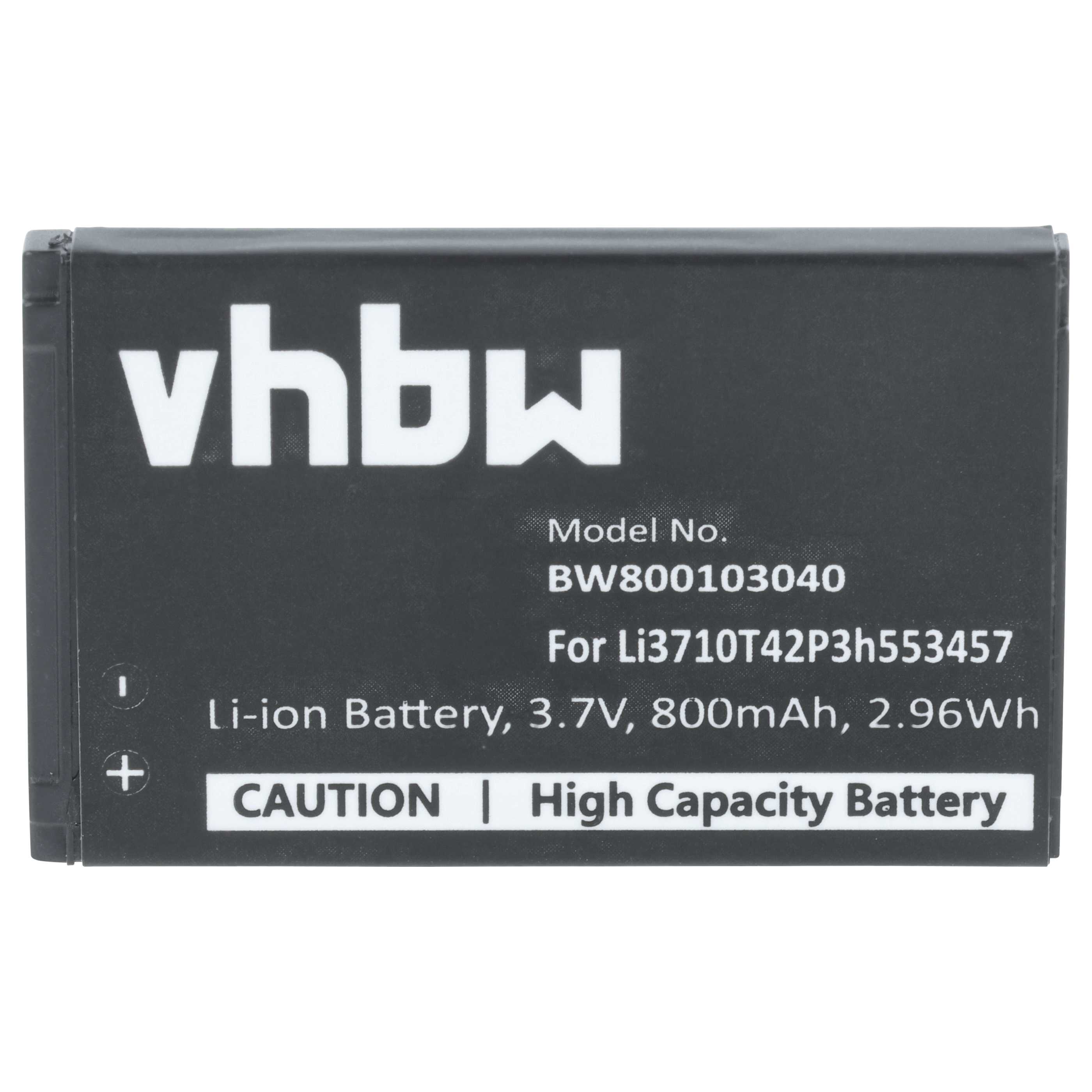 Akumulator do telefonu smartfona zamiennik ZTE Li3710T42P3h553457, LI3709T72P3H553447 - 800 mAh 3,7 V Li-Ion
