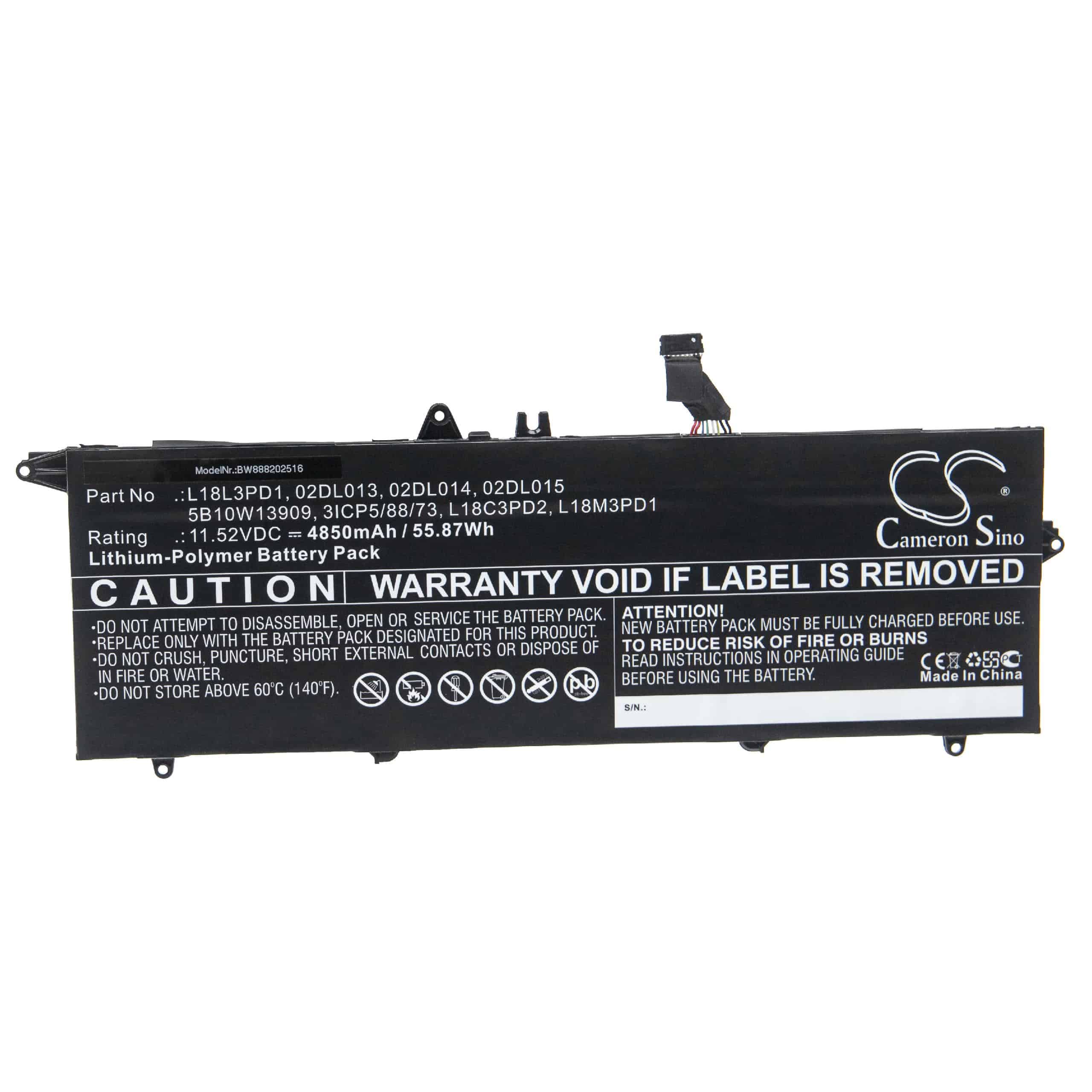 Akumulator do laptopa zamiennik Lenovo 02DL013, 02DL014, 02DL015, 3ICP5/88/73 - 4850 mAh 11,52 V LiPo
