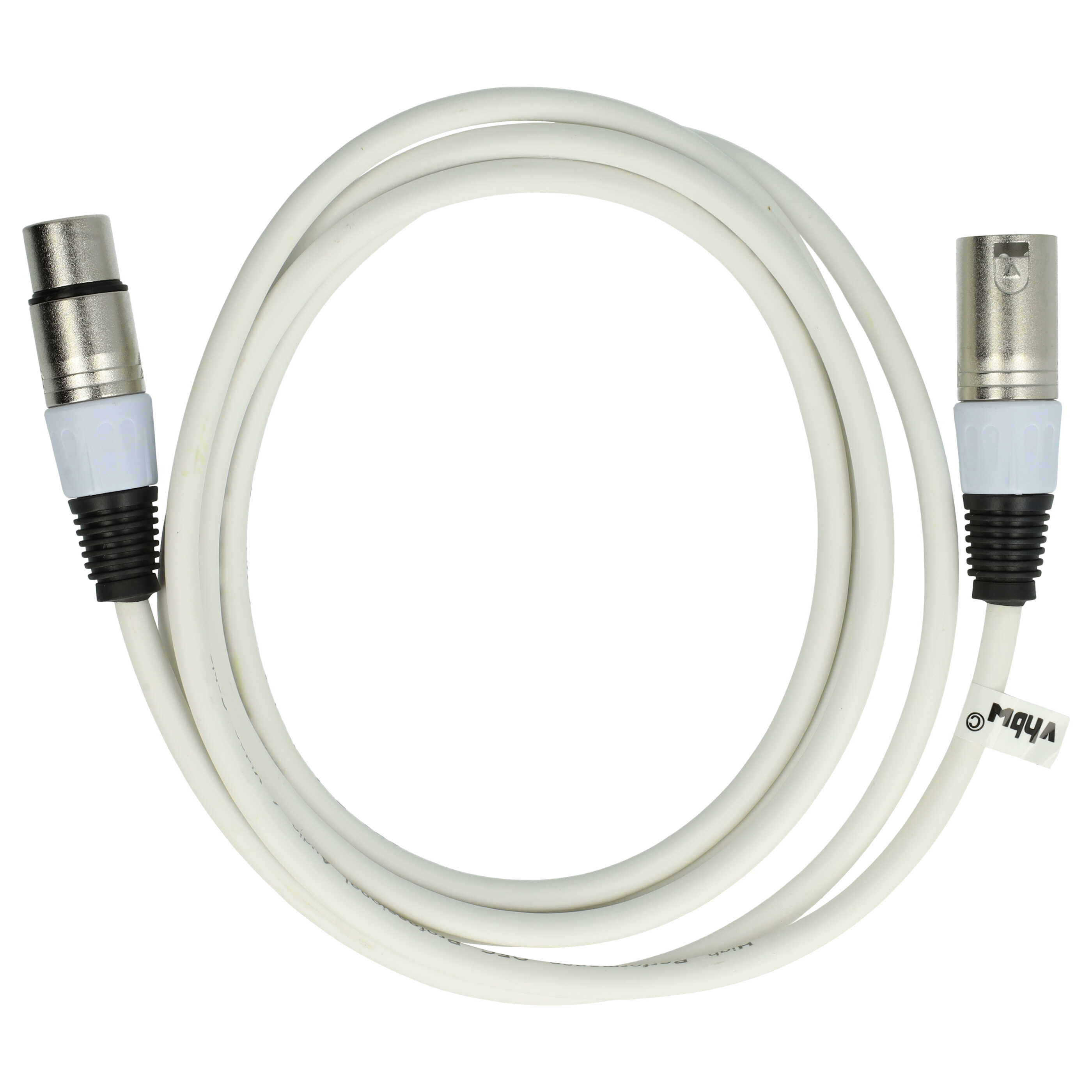 Kabel DMX do oświetlenia reflektorów - wtyk XLR na gniazdo XLR Buchse, 2 m, biały