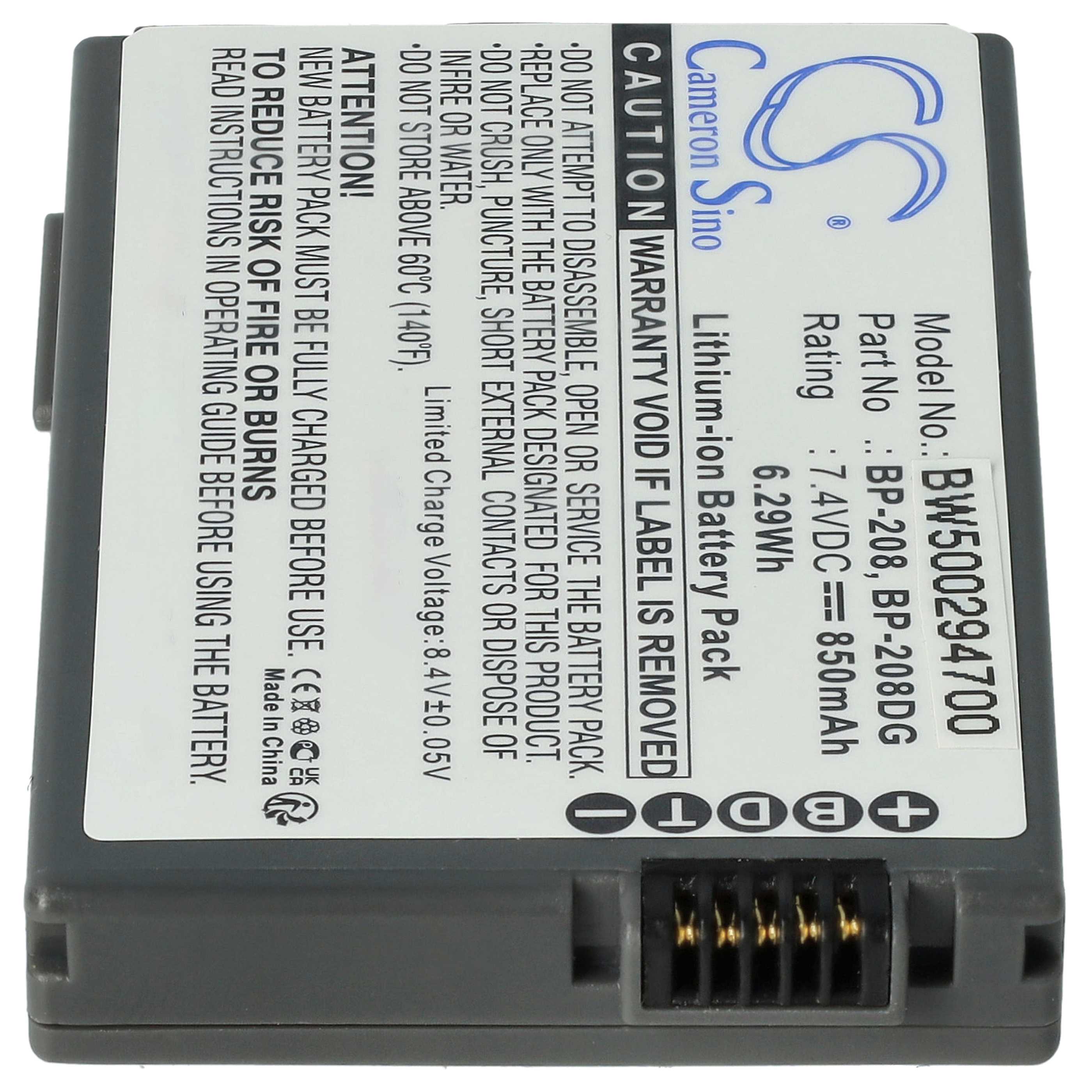 Videocamera 2x Battery replaces Canon BP-308, BP-315, BP-208 - 700 mAh 7.4 V Li-Ion