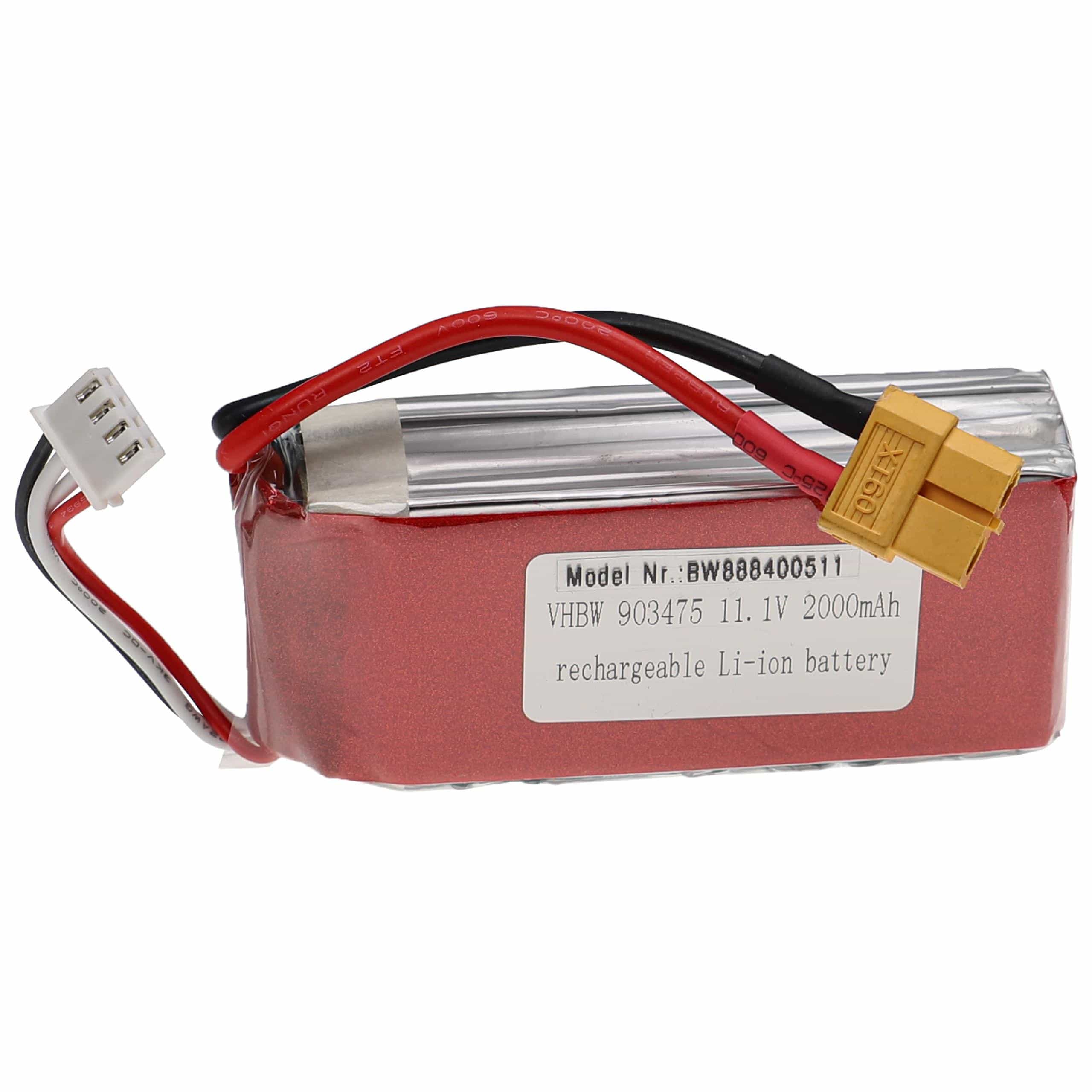 Batterie modèle radio-télécommandé - 2000mAh 11,1V Li-polymère, XT60