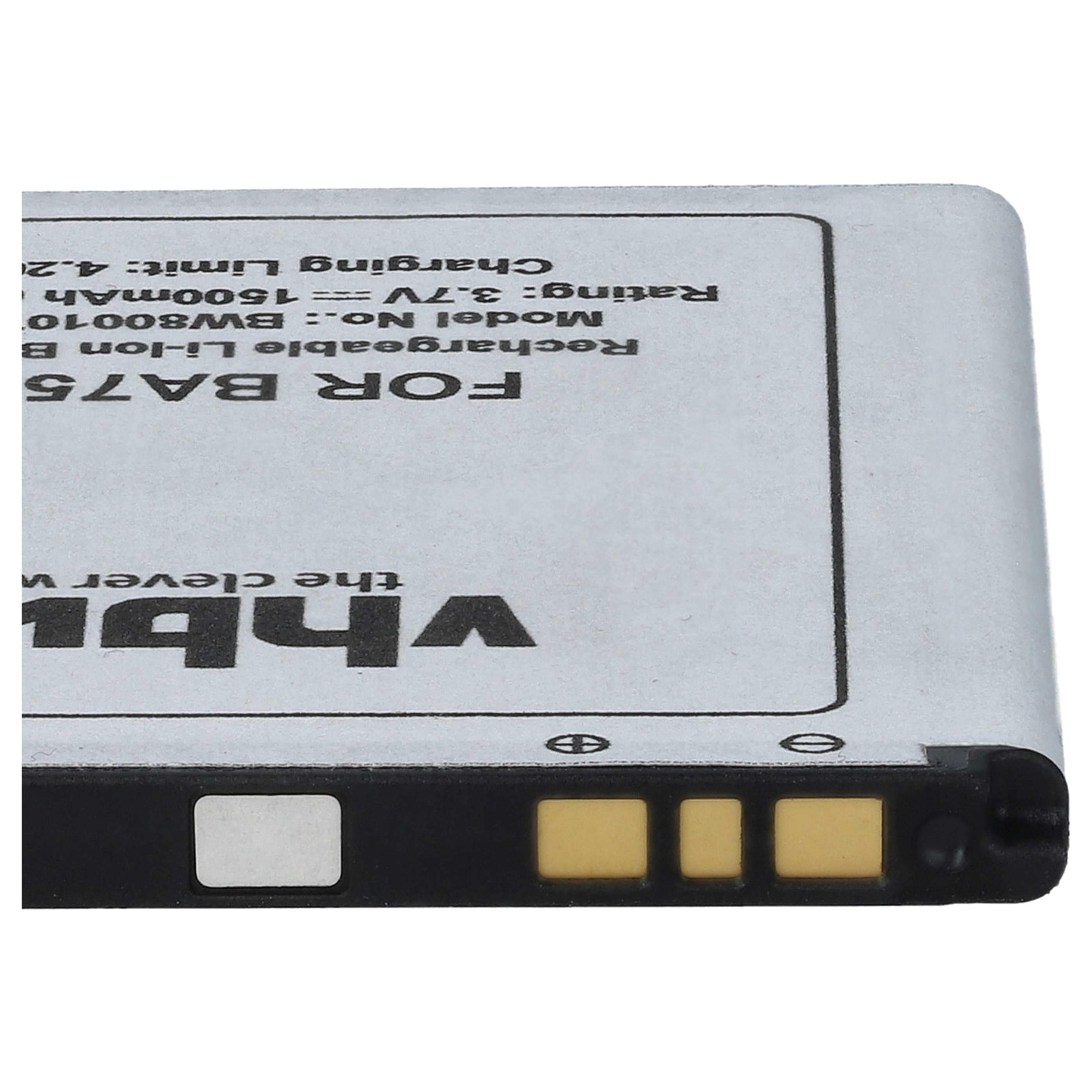 Akumulator do telefonu smartfona zamiennik Sony-Ericsson BA750 - 1500 mAh 3,7 V Li-Ion