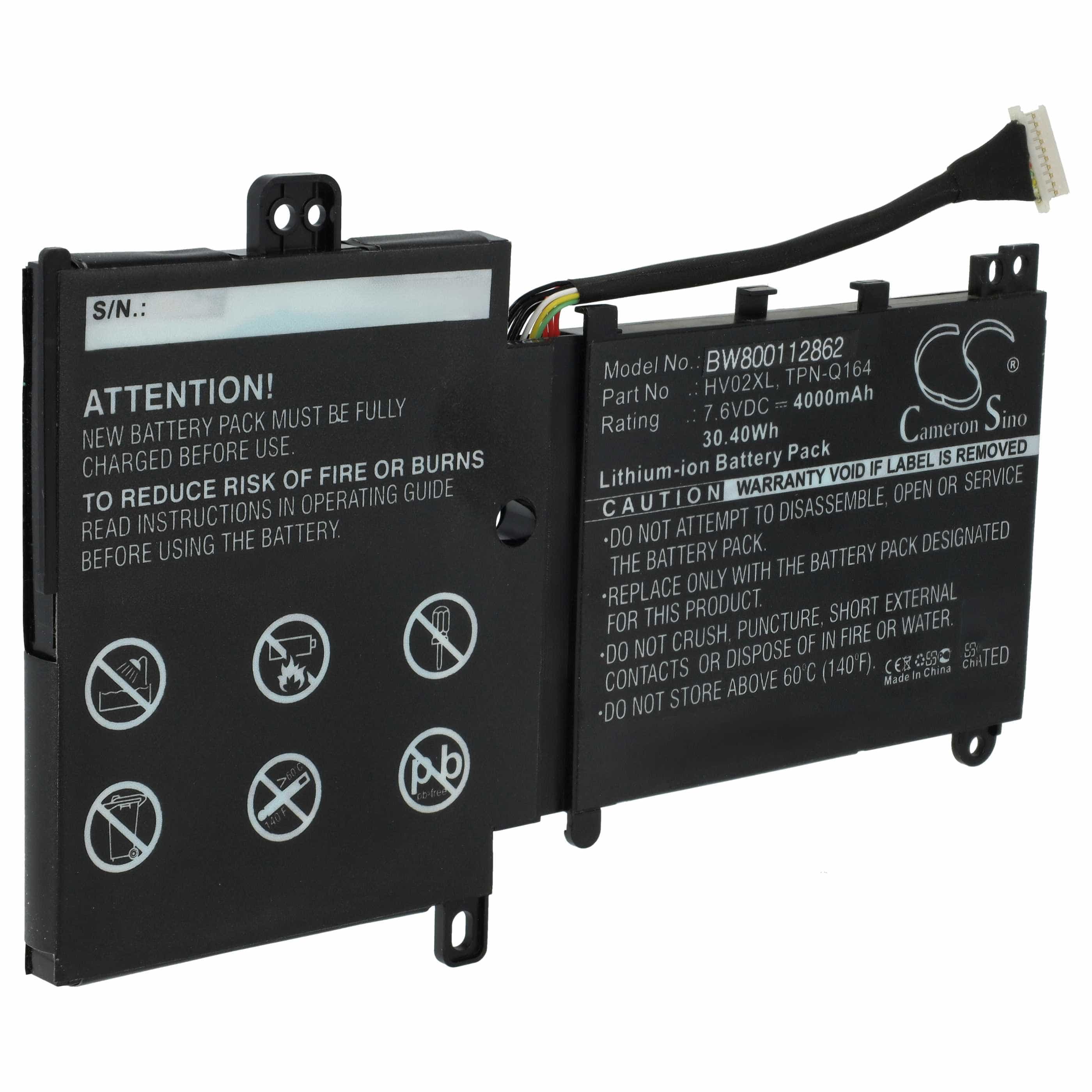 Akumulator do laptopa zamiennik HP TPN-Q164, HV02XL, 796219-421, HSTNN-LB6P, 796355-005 - 4000 mAh 7,6 V LiPo