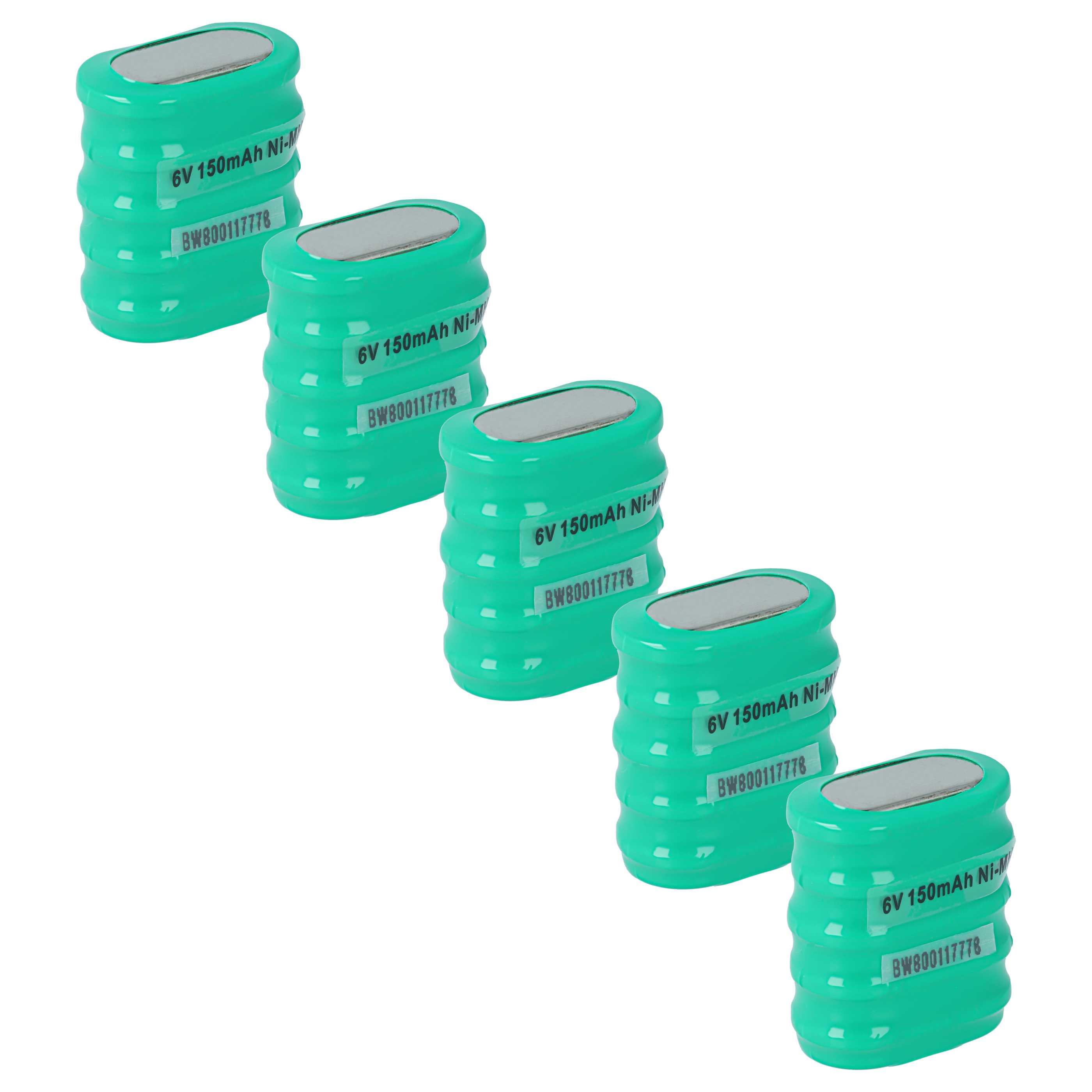 5x Akumulator guzikowy do modeli, lamp solarnych typu 5/V150H 150mAh 6V NiMH