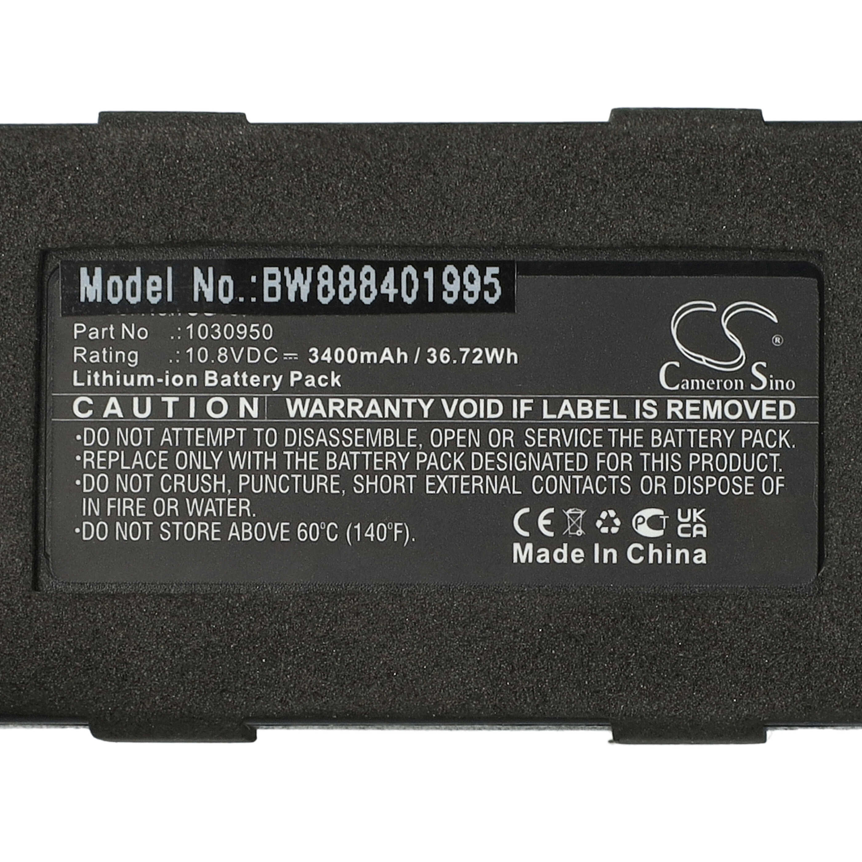 Medical Equipment Battery Replacement for Covidien 1030950 - 3400mAh 10.8V Li-Ion