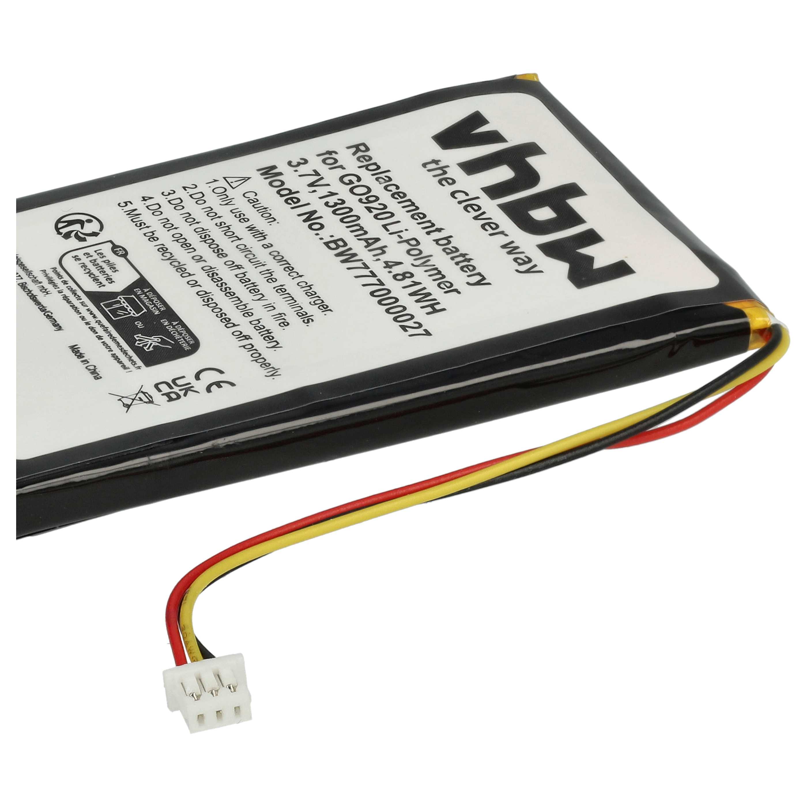 Akumulator do nawigacji GPS TomTom - 1300 mAh 3,7 V LiPo