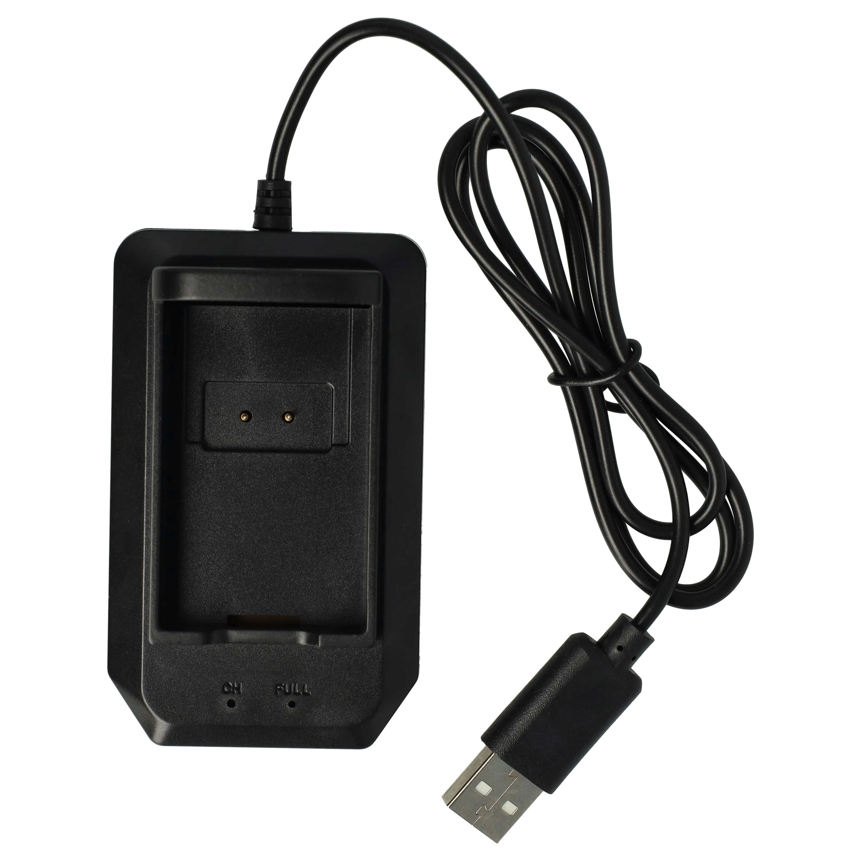 vhbw Kit carga y juega - 1x cargador, 1x cable de carga, 2x batería negro