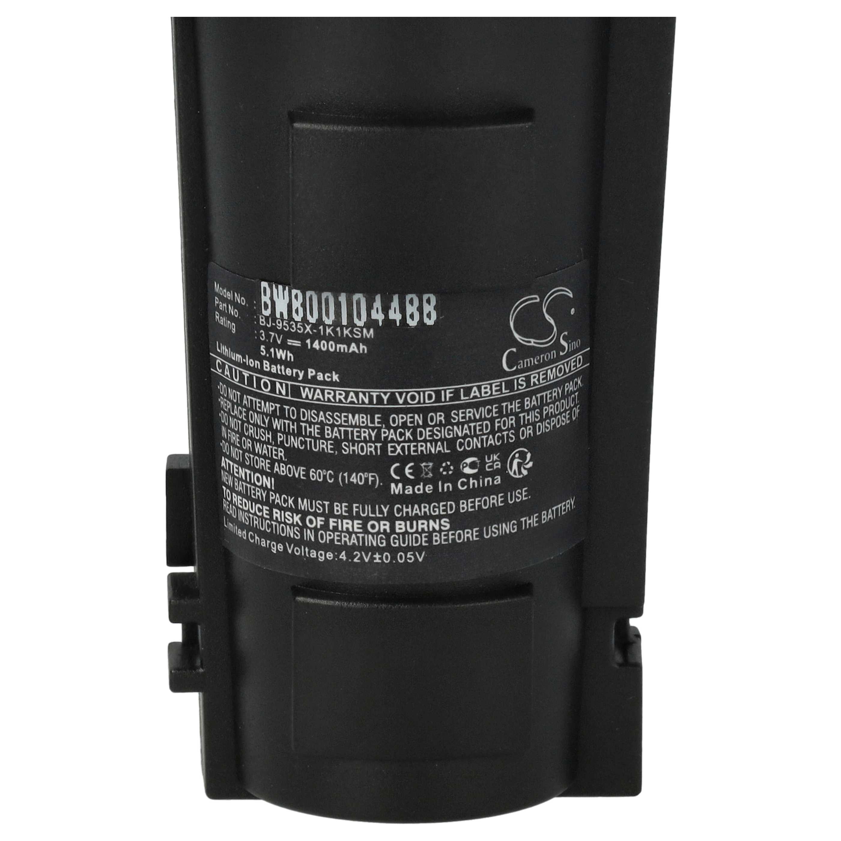 Battery replaces 46-00518, 00-06260A, 46-46870 for Metrologic Barcode Scanner POS - 1400 mAh 3.7 V