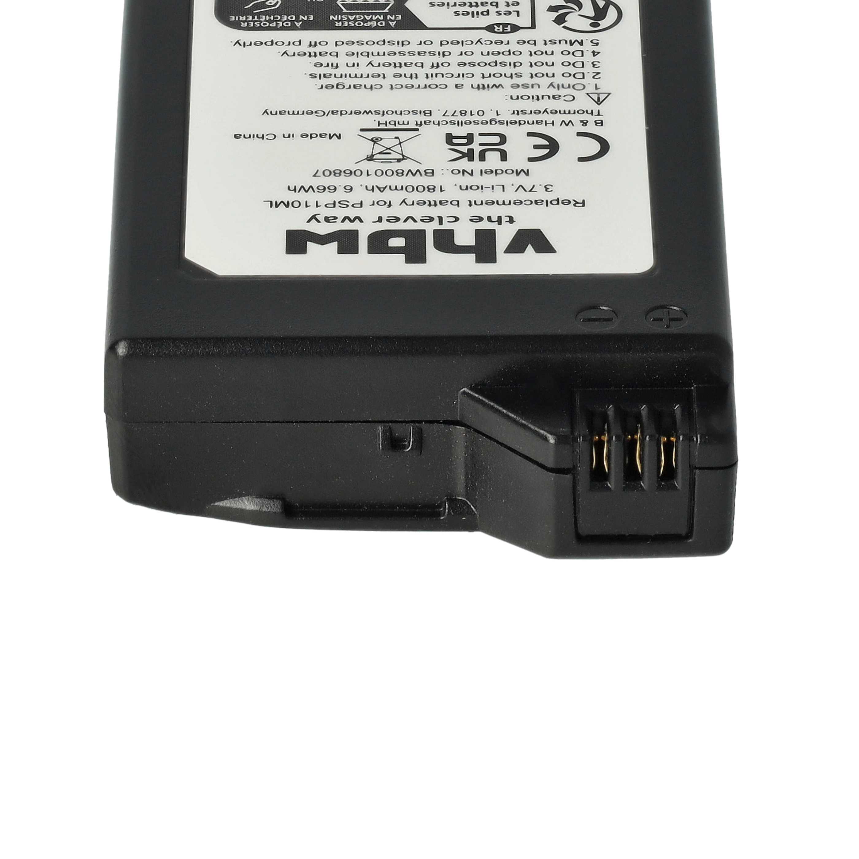 Spielekonsole-Akku als Ersatz für Sony PSP-110, PSP-280G - 1800 mAh, 3,7 V