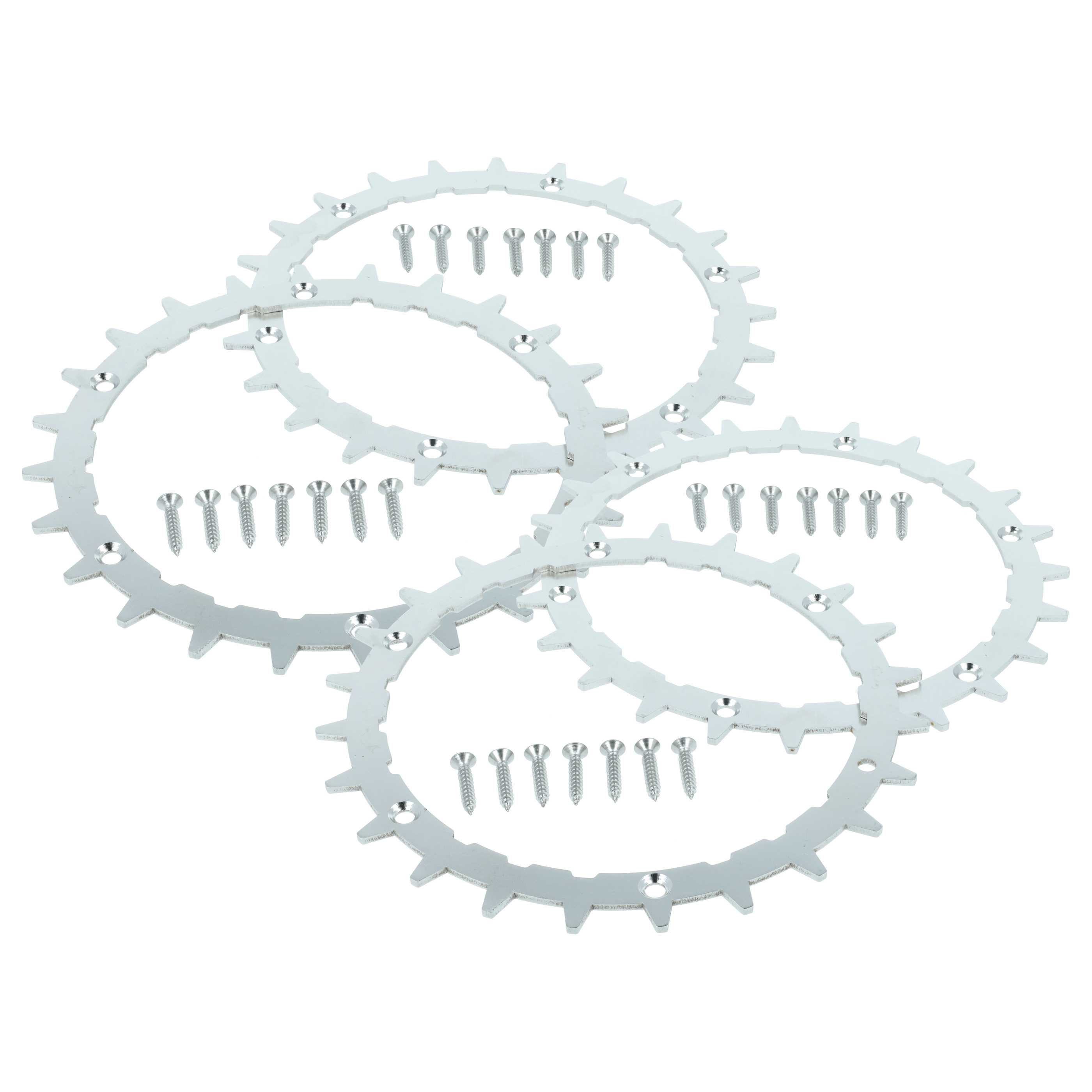 4x Spikes suitable for Bosch Indego 350, 400, M+ 700, S 500 Robot Mower - Stainless Steel, 24 Teeth