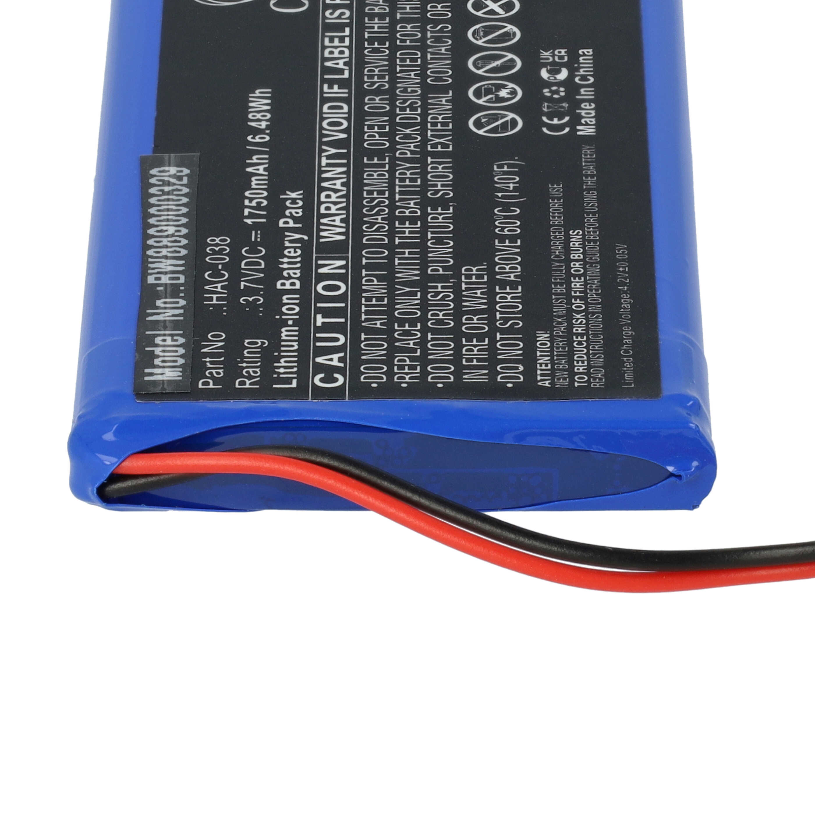 Batería reemplaza Nintendo HAC-038 para consola Nintendo - 1750 mAh 3,7 V Li-Ion