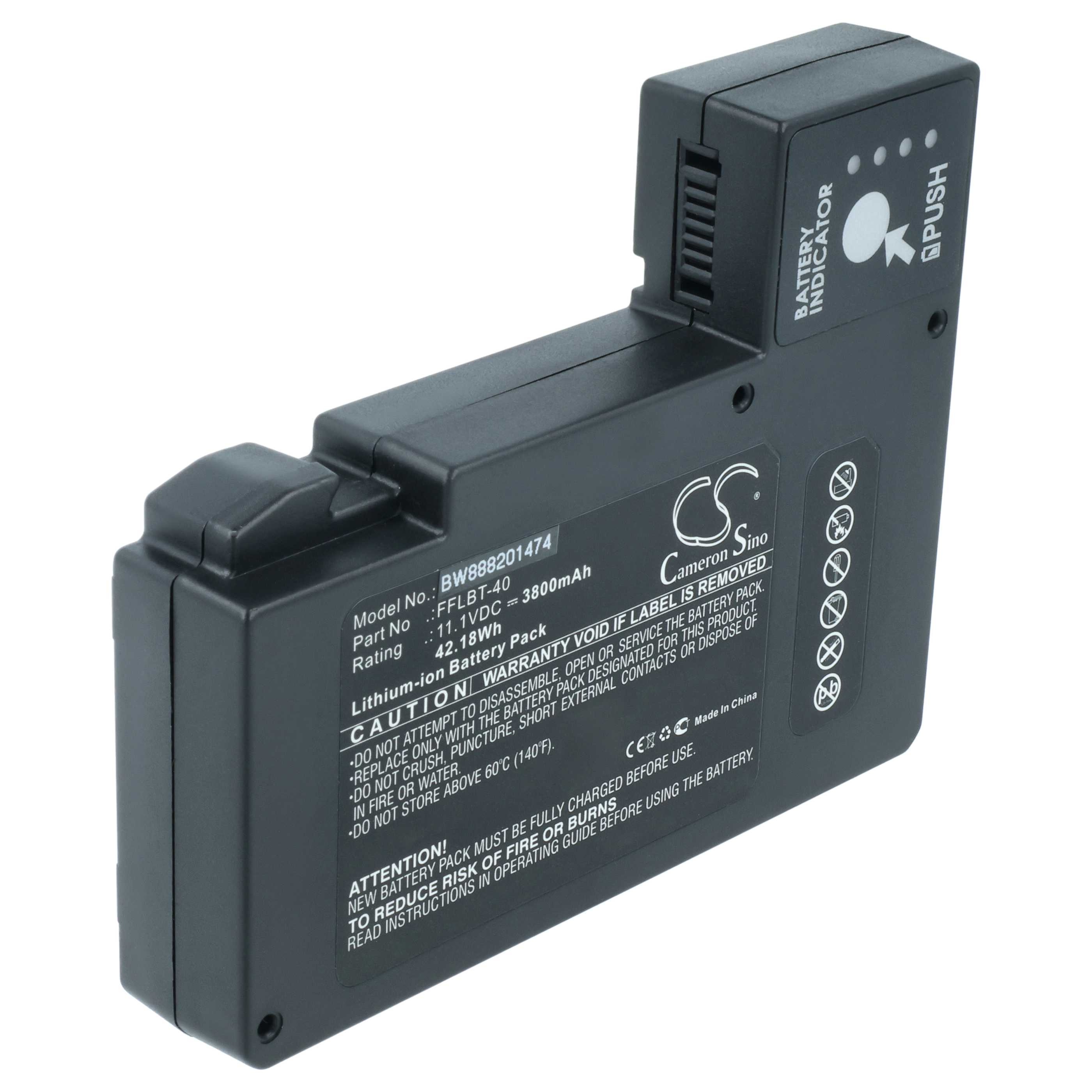 Spleißgerät-Akku als Ersatz für INNO FFLBT-40 für INNO - 3800mAh 11,1V Li-Ion