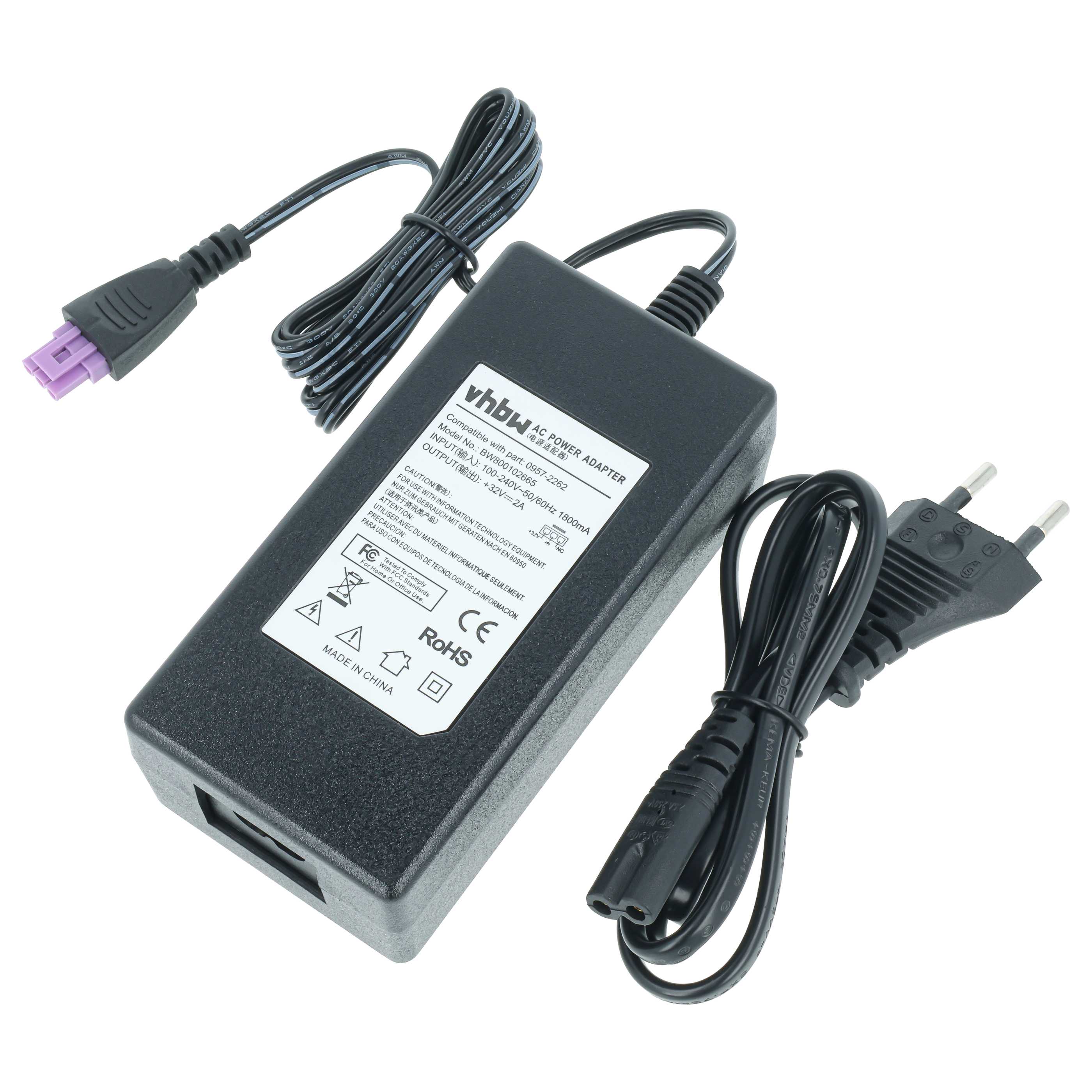 Mains Power Adapter replaces HP 0957-2093, 0957-2262 Printer