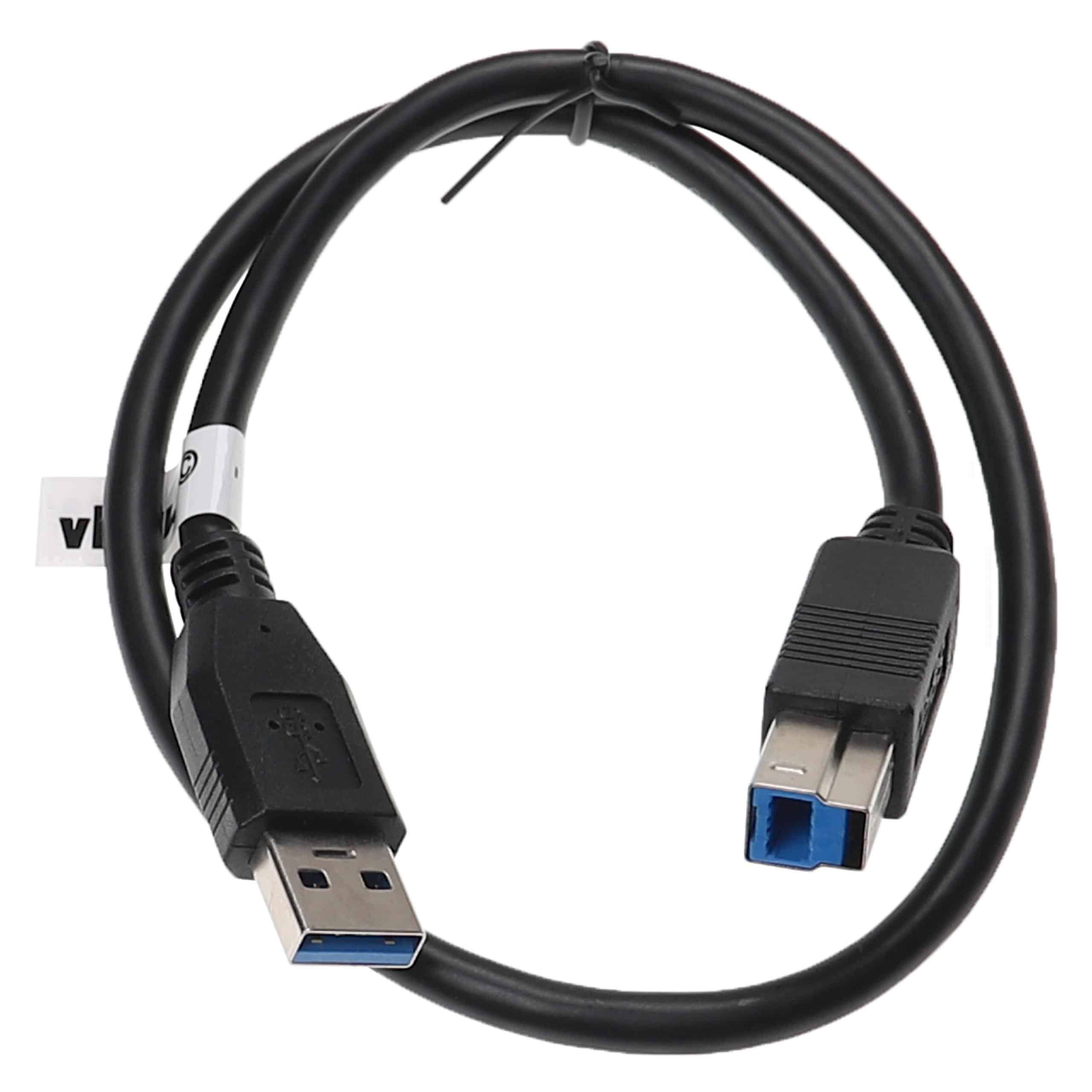 USB 3.0 Kabel Typ A auf Typ B - USB Datenkabel 50 cm Schwarz