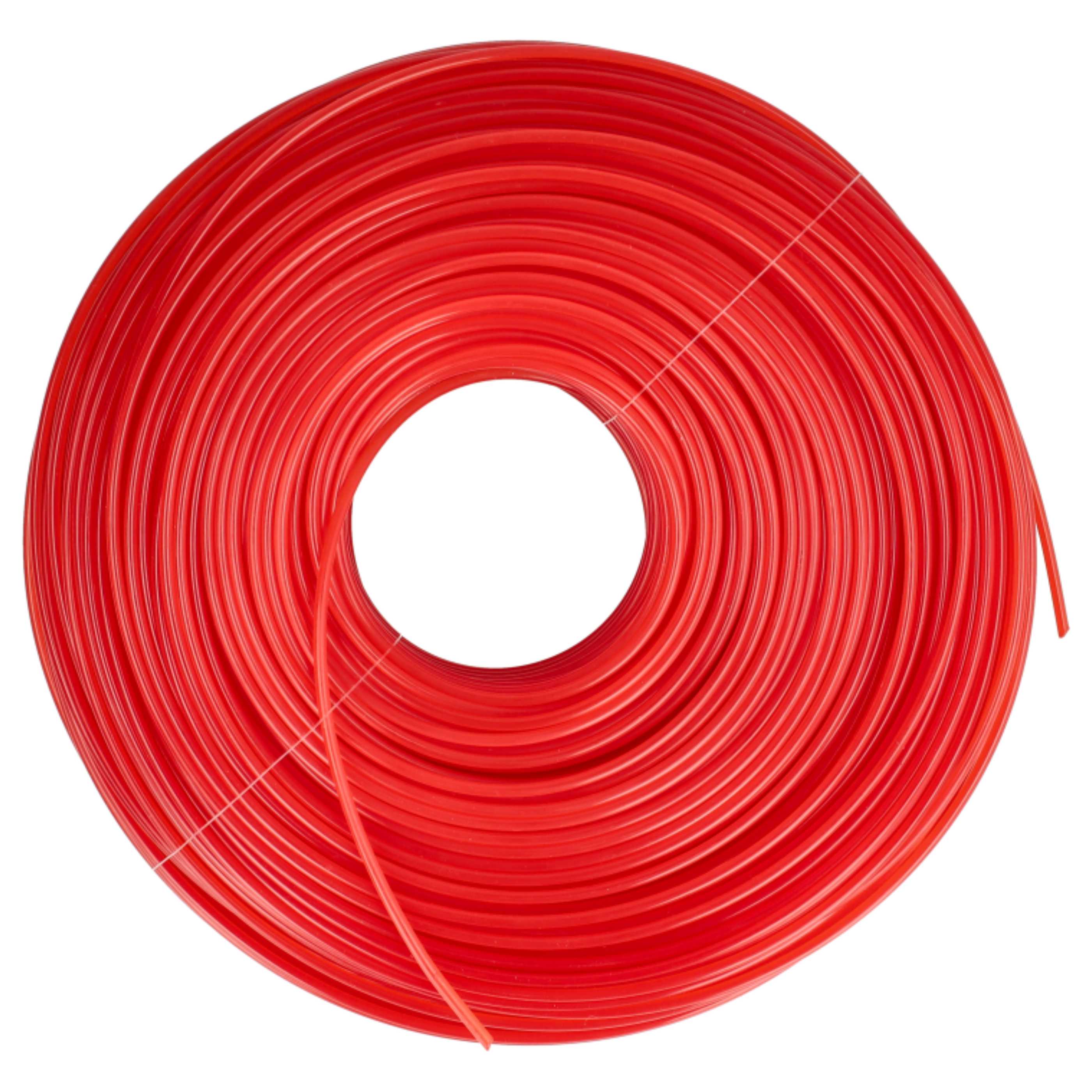 2x Line suitable for Bosch Makita Lawn Mower, Grass Trimmer - Trimmer Line Red, 2 mm x 100 m, Round