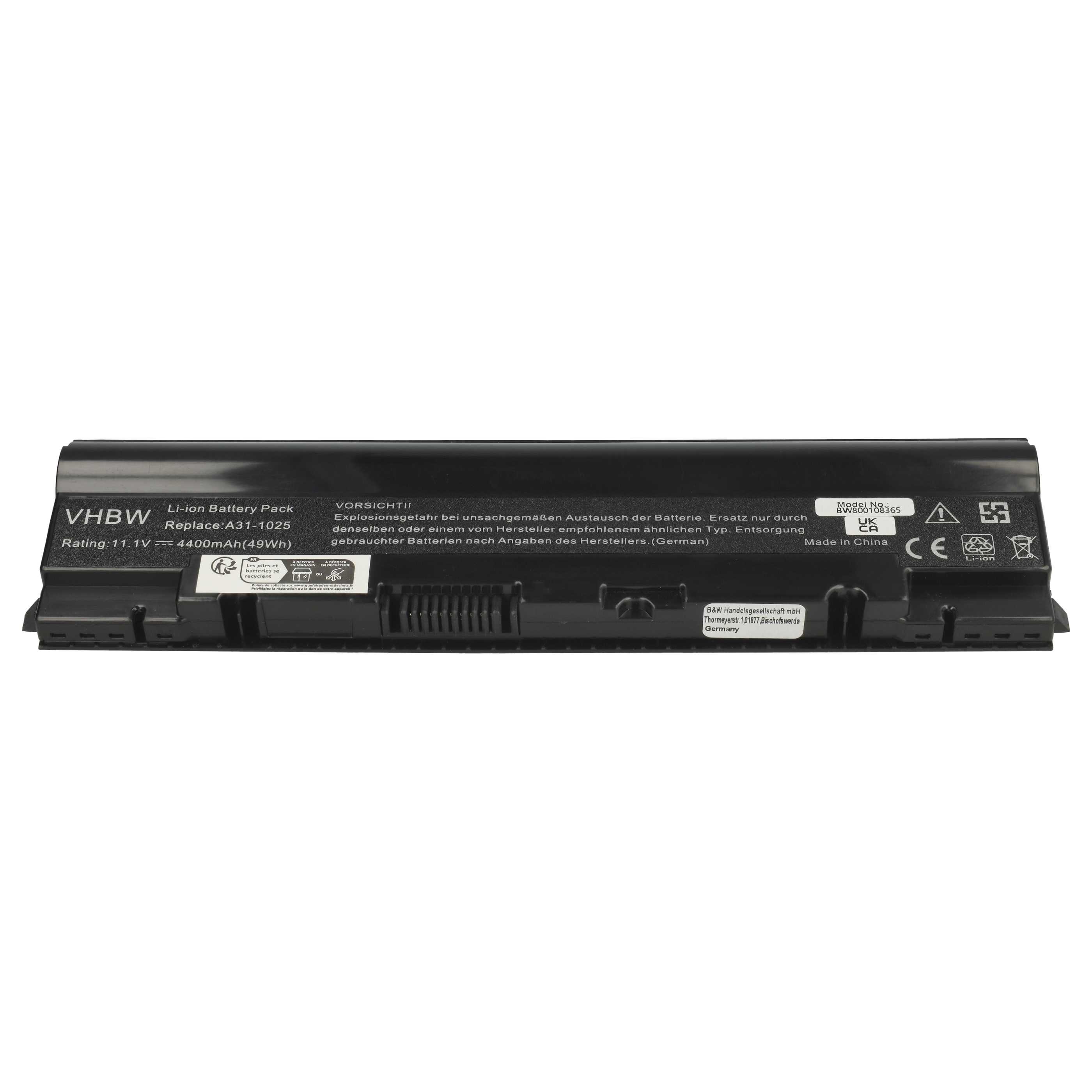 Akumulator do laptopa zamiennik Asus A31-1025, A32-1025 - 4400 mAh 10,8 V Li-Ion, czarny