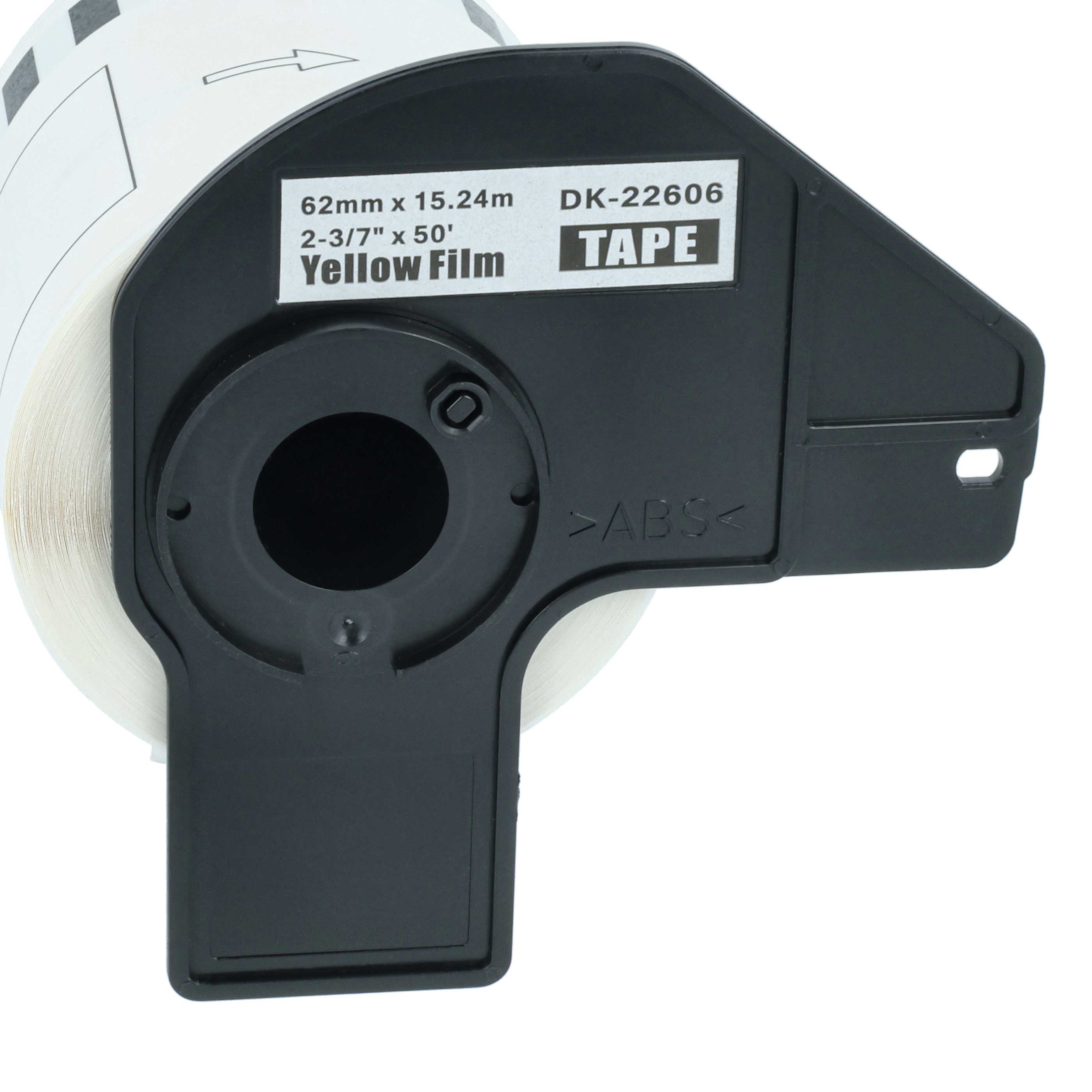3x Etiketten als Ersatz für Brother DK-22606 für Brother Etikettendrucker - Premium 62mm x 15,24m + Halter