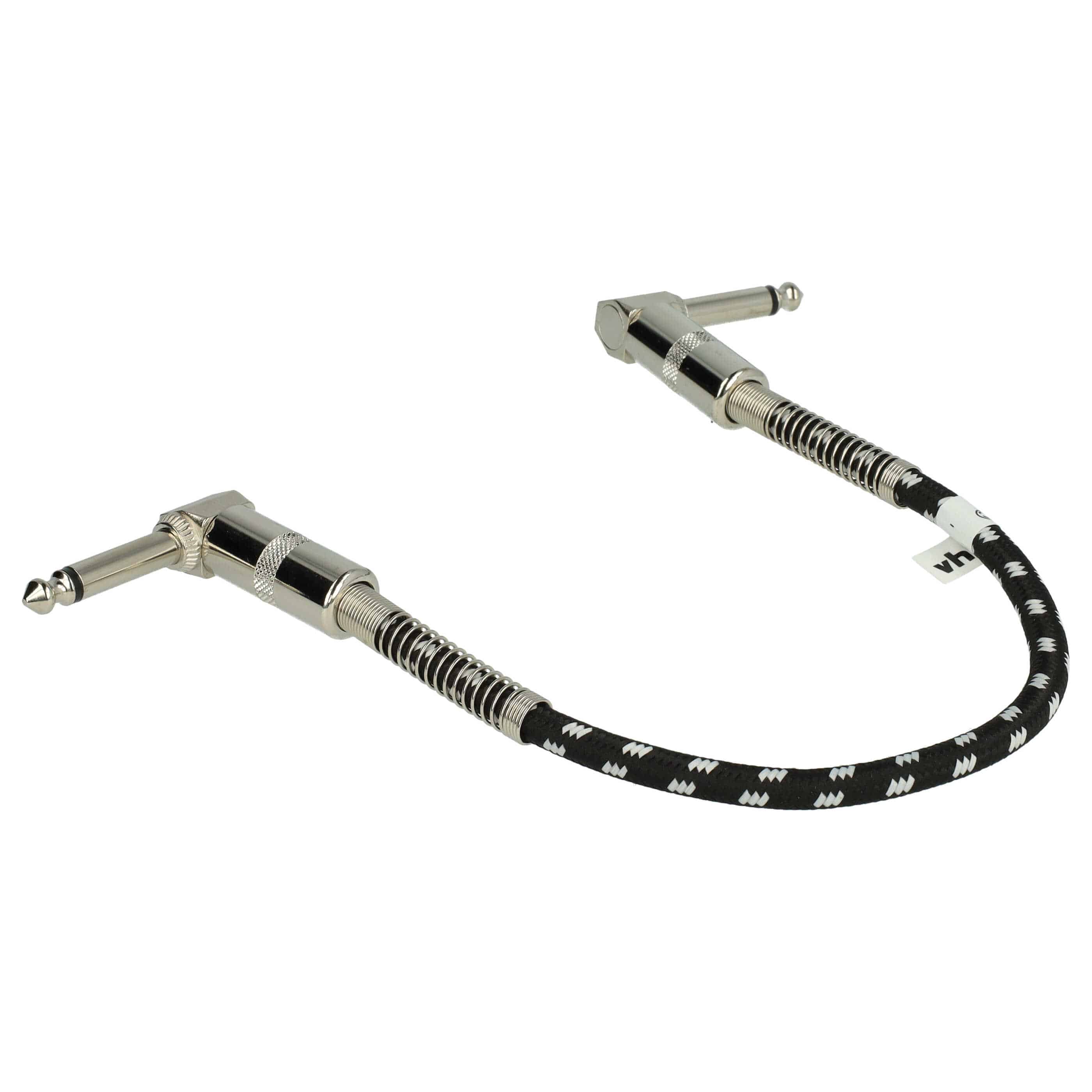 vhbw Gitarren-Patchkabel 30cm Klinke Kabel für Effektpedale - Klinkenpatchkabel mit 6,35mm Klinkenstecker, gew