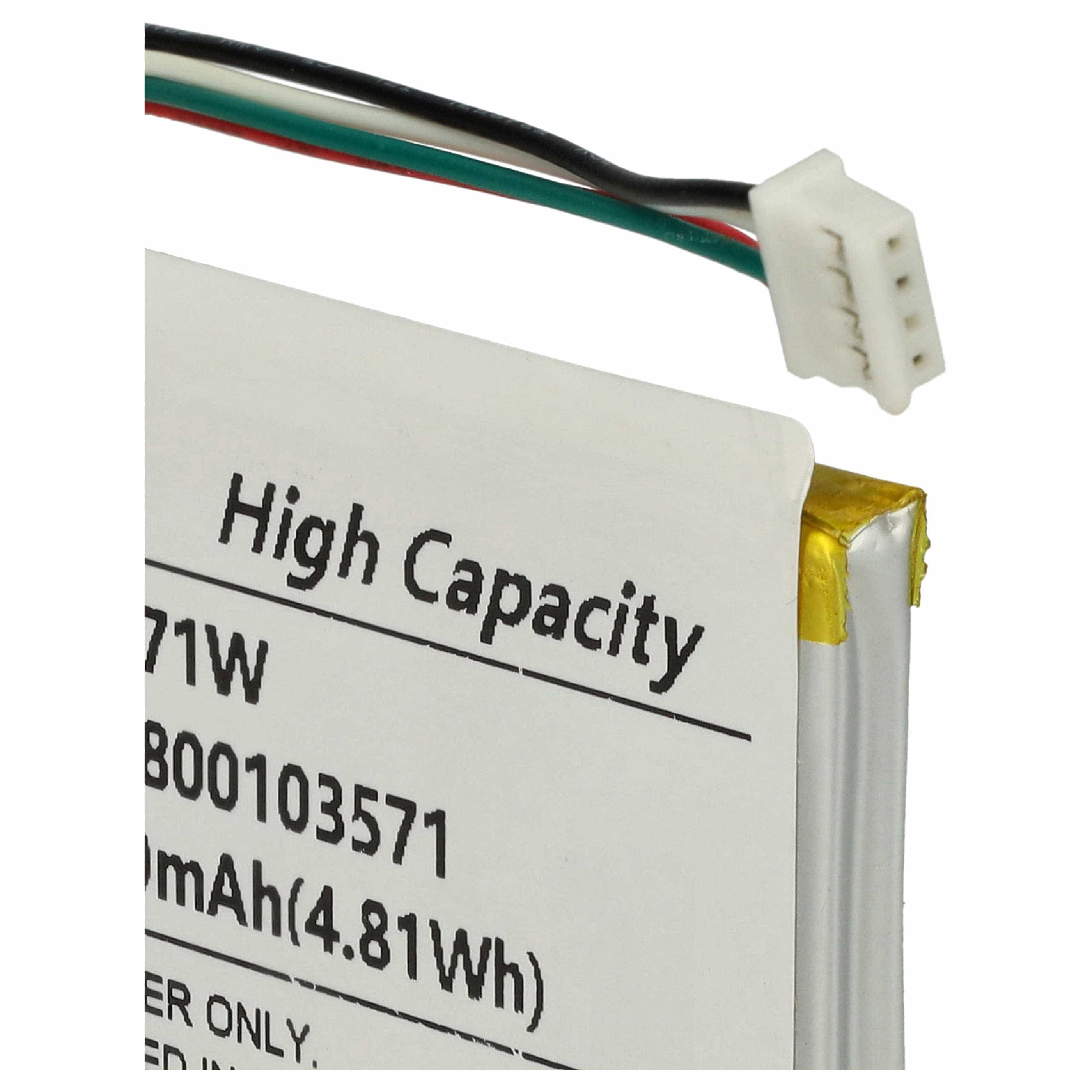 Akumulator do nawigacji GPS zamiennik Navigon 761NH50371W - 1300 mAh 3,7 V LiPo