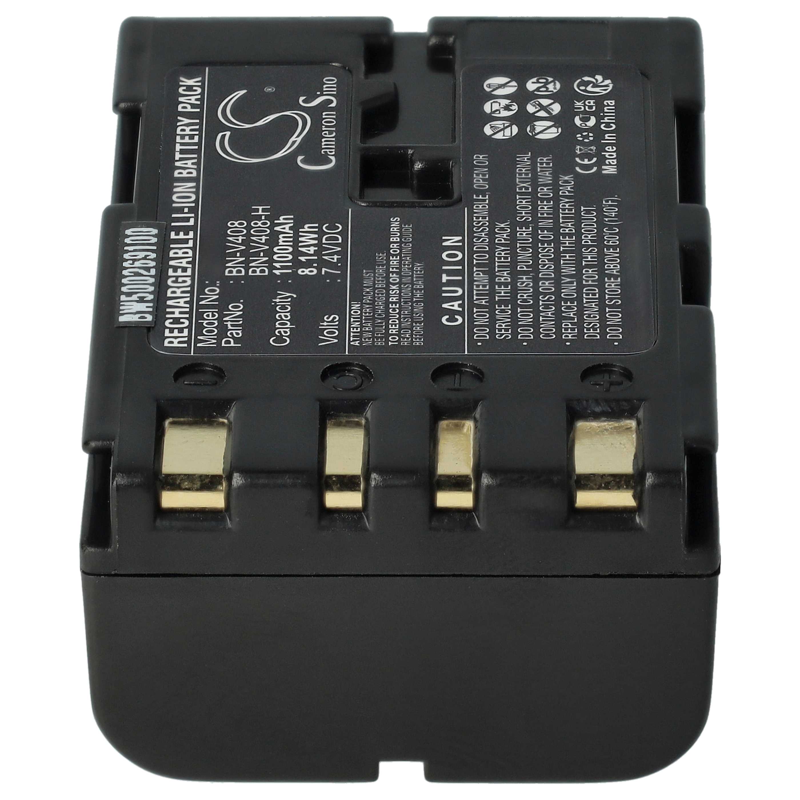 Videokamera-Akku (2 Stück) als Ersatz für JVC BN-V416, BN-V416U, BN-V408, BN-V408U - 900mAh 7,2V Li-Ion