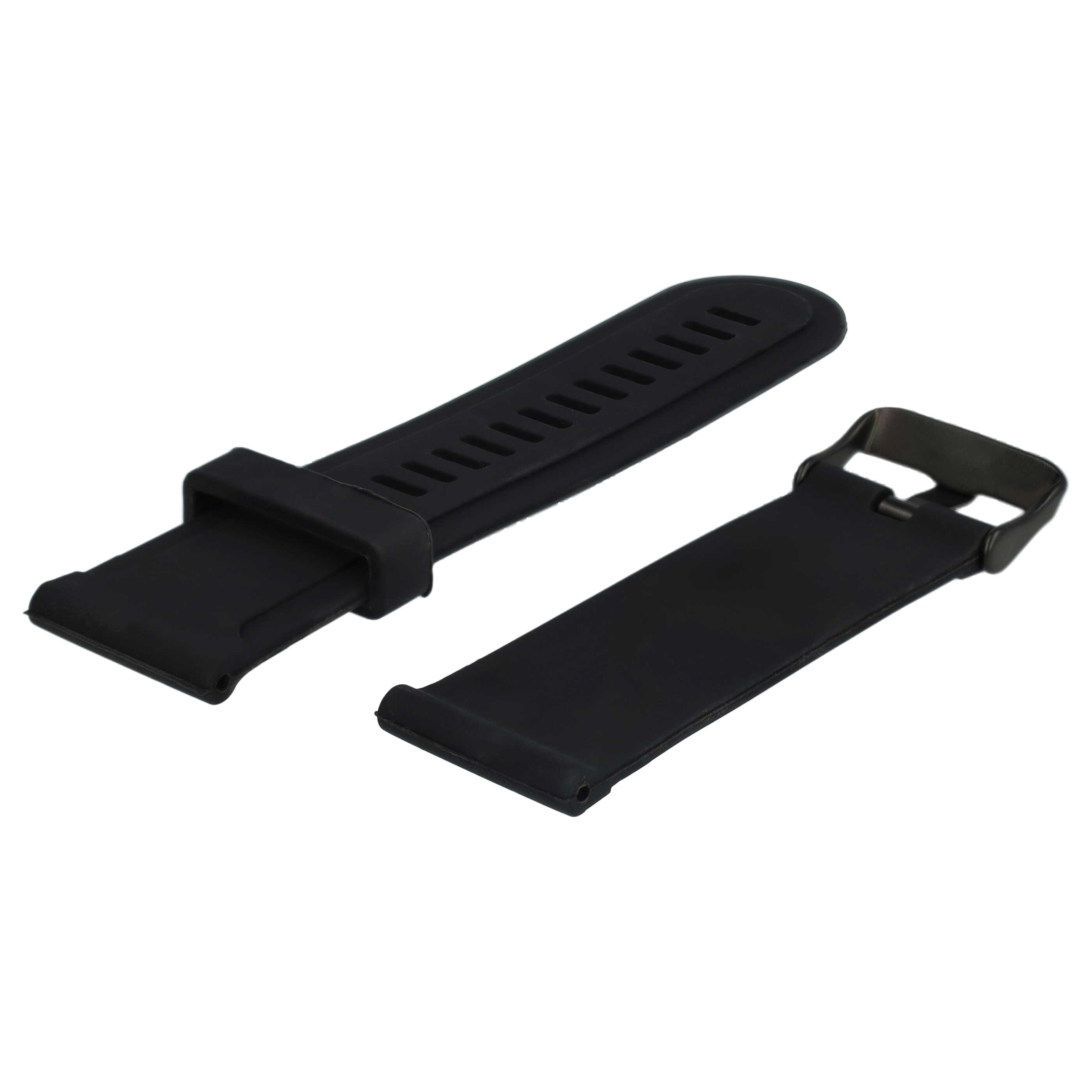 Bracelet L de remplacement pour montre intelligente Suunto - 12,5cm + 8,5 cm de long, silicone, noir