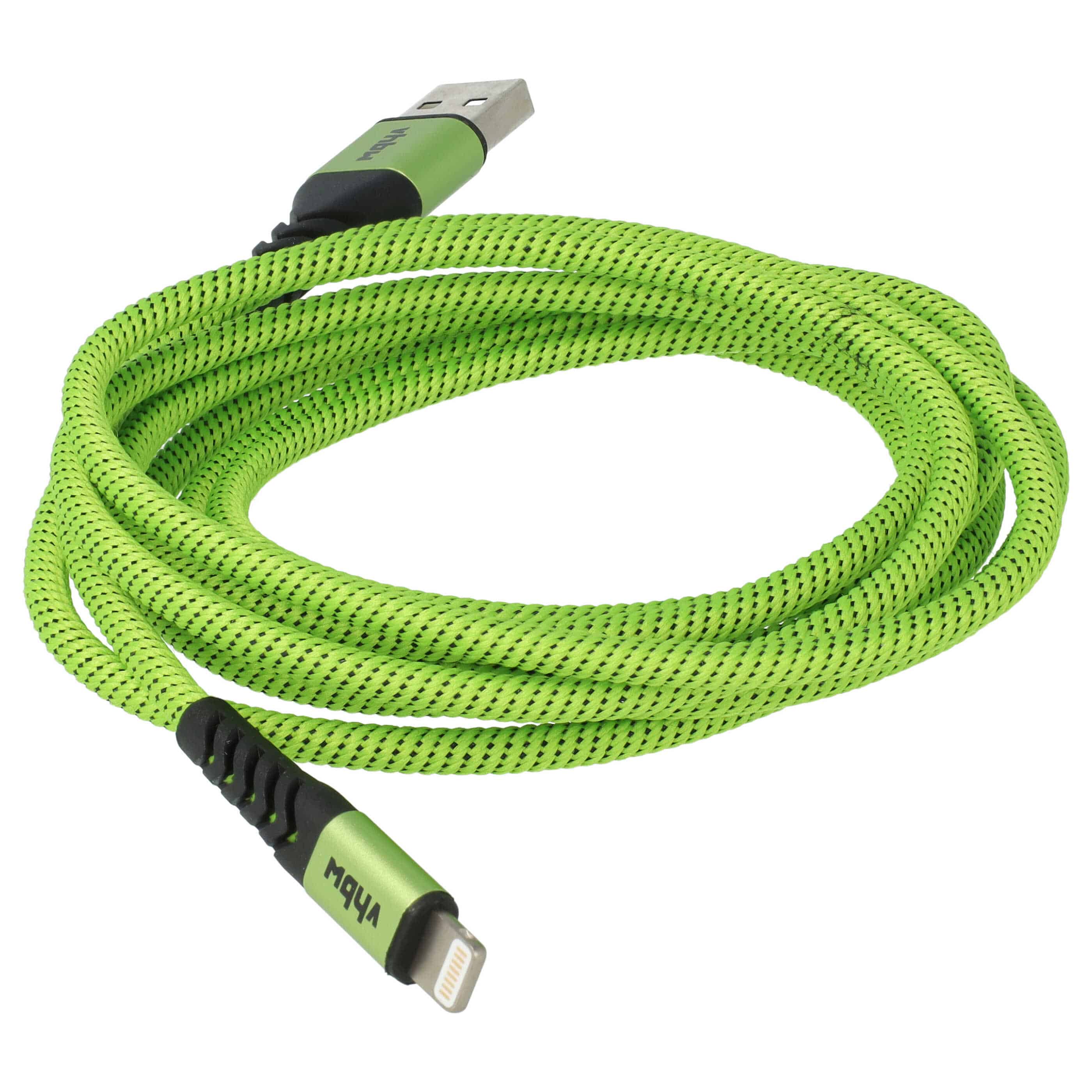 Câble Lightning vers USB A pour iOS - noir / vert, 180cm
