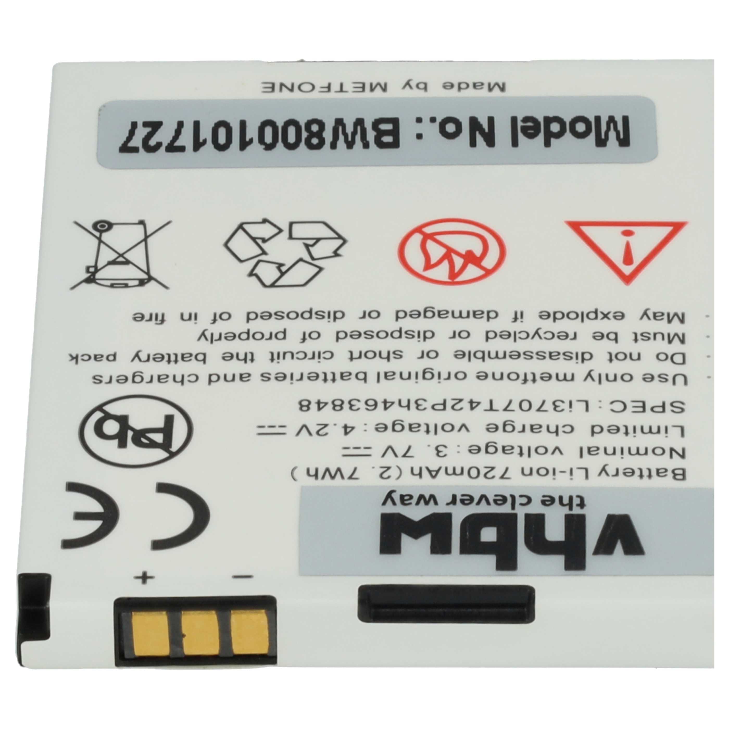 Akumulator do telefonu smartfona zamiennik ZTE Li3707T42P3h463848 - 600 mAh 3,7 V Li-Ion