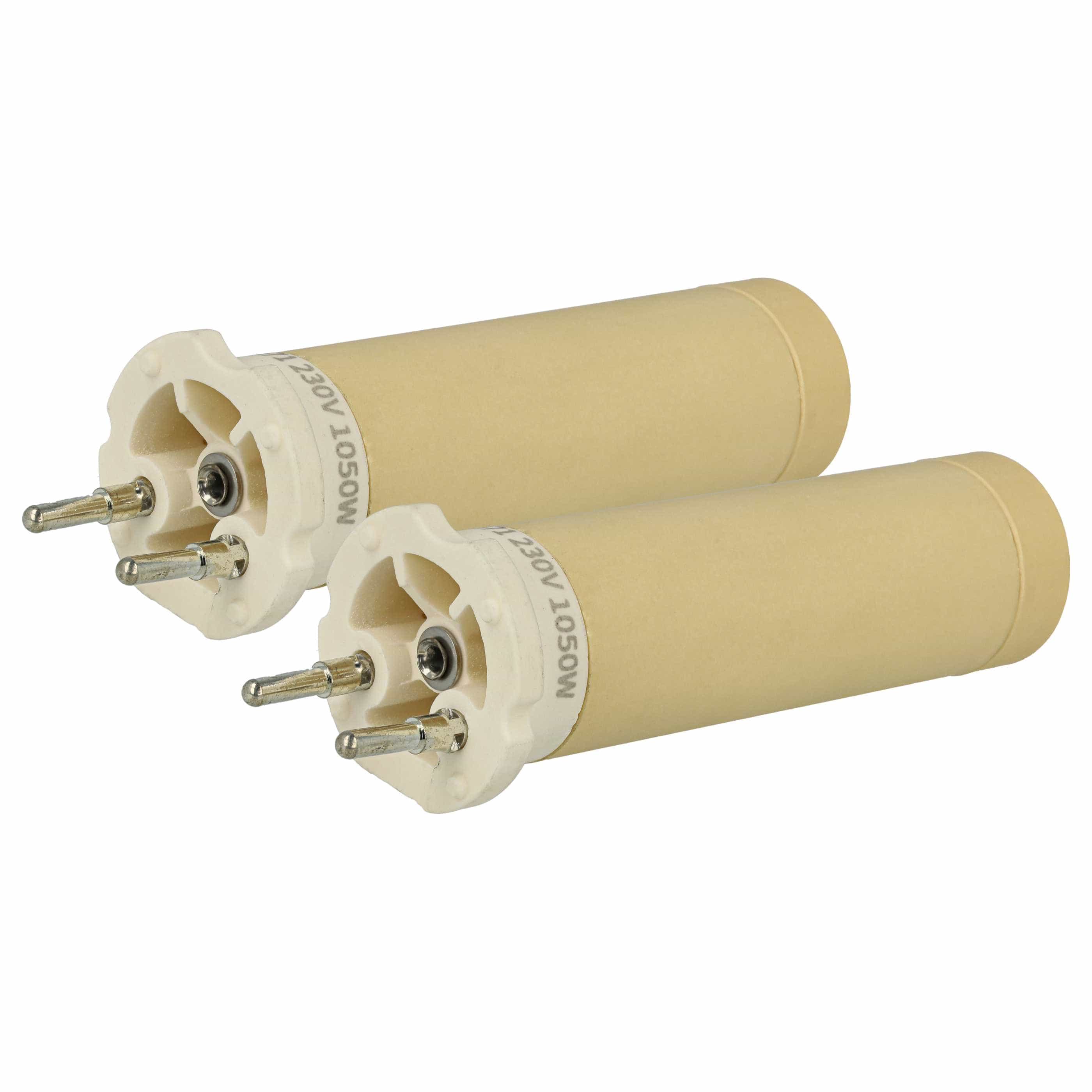 2x Elemento calefactor reemplaza Leister 150.871 para pistola de soldadura Leister - 1050W, 2,6 x 3,2cm