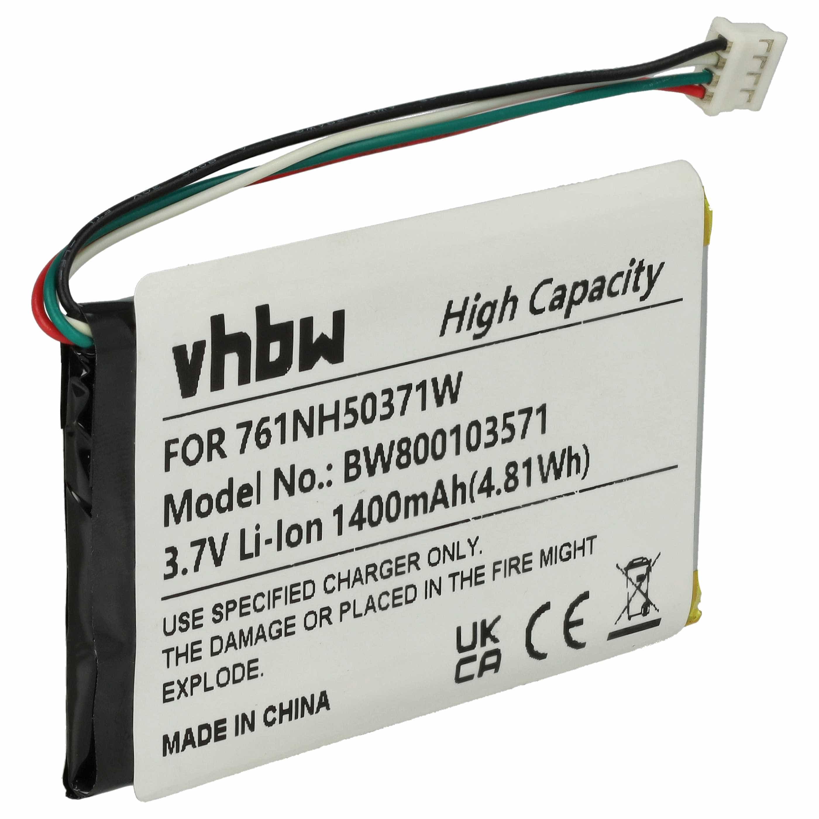 Akumulator do nawigacji GPS zamiennik Navigon 761NH50371W - 1300 mAh 3,7 V LiPo