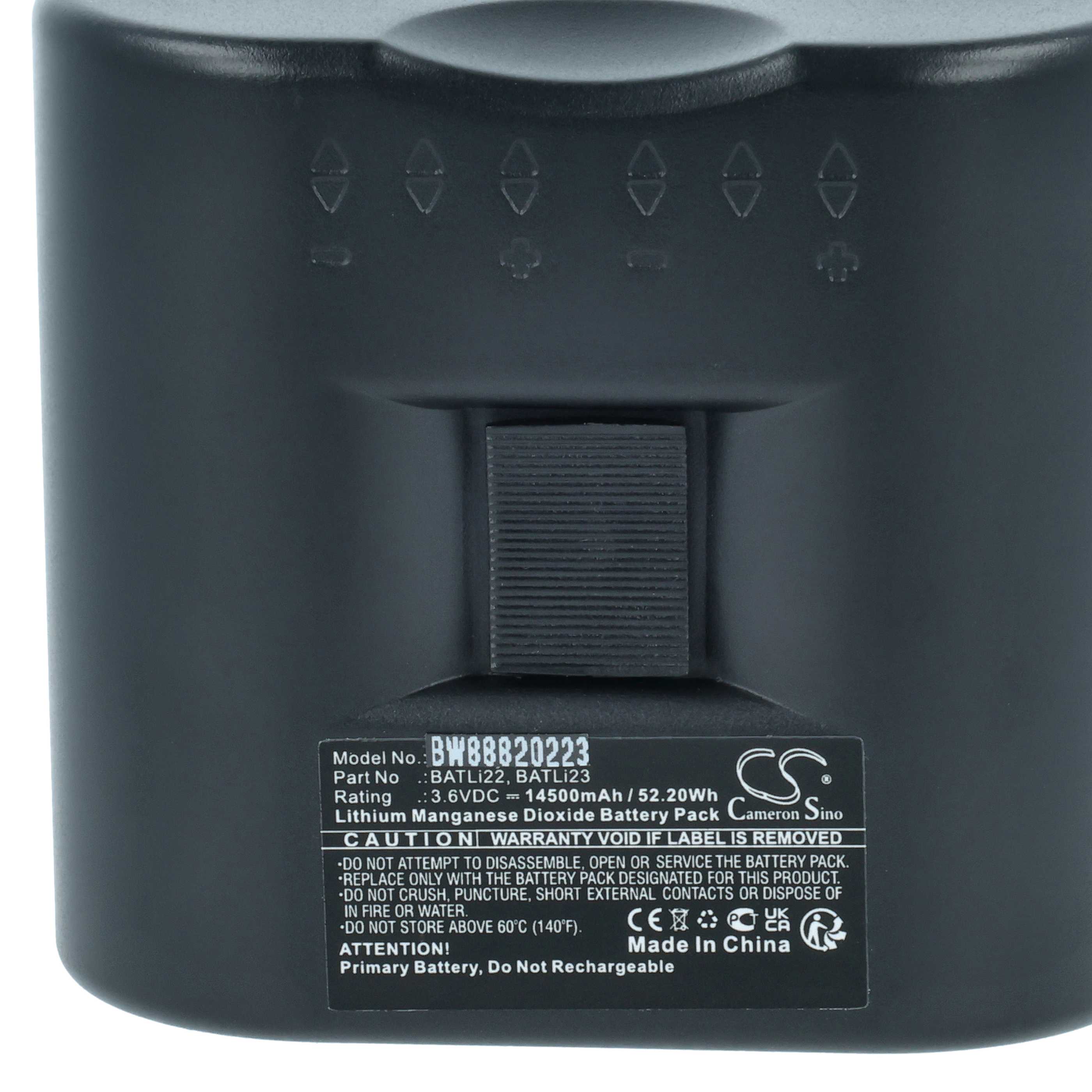 2x Bateria do alarmu zamiennik Daitem MPU01X, BATLI23, BATLI22 - 14500 mAh 3,6 V Li-MnO2