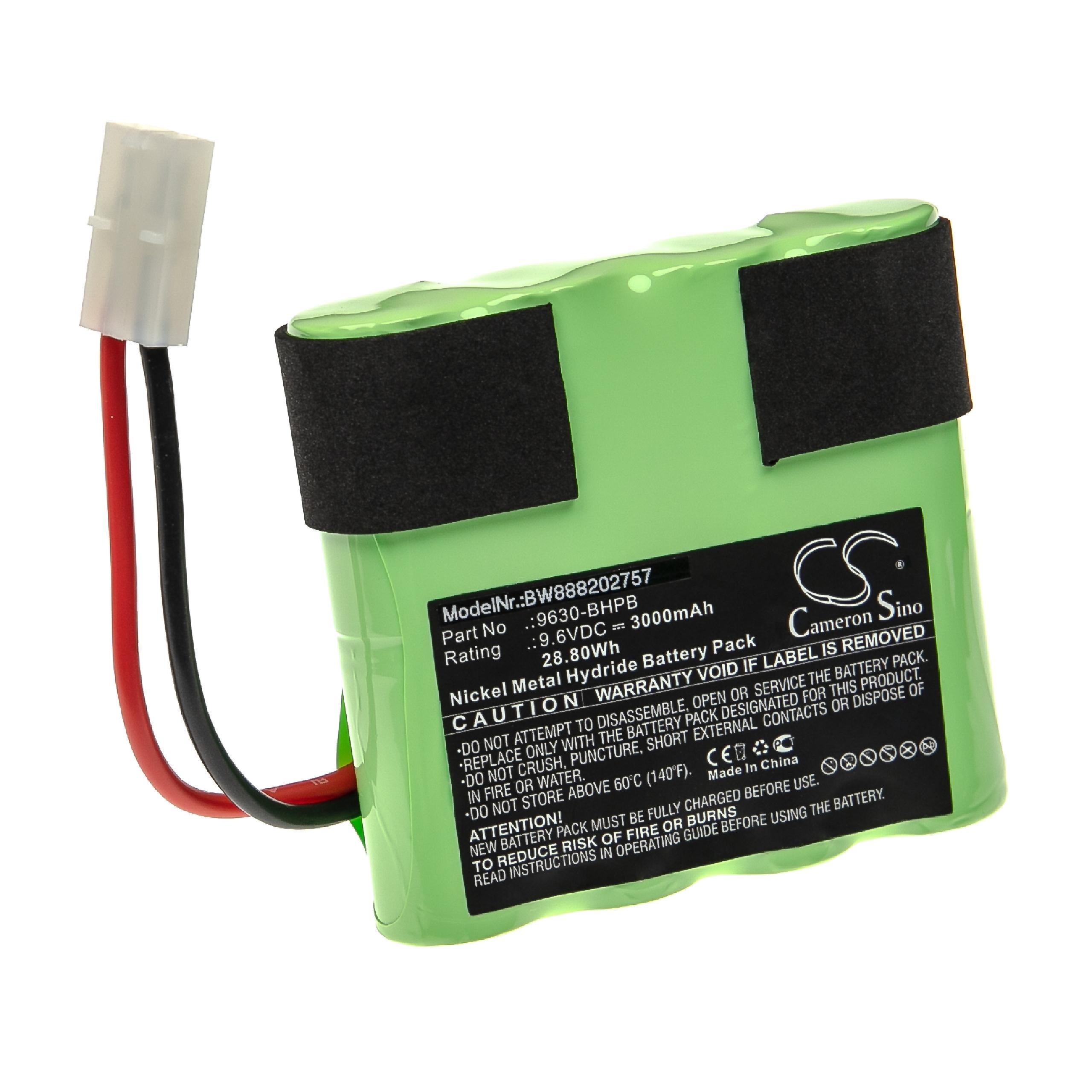 Batterie remplace Water Tech 9630-BHPB pour nettoyeur de piscine - 3000mAh 9,6V NiMH