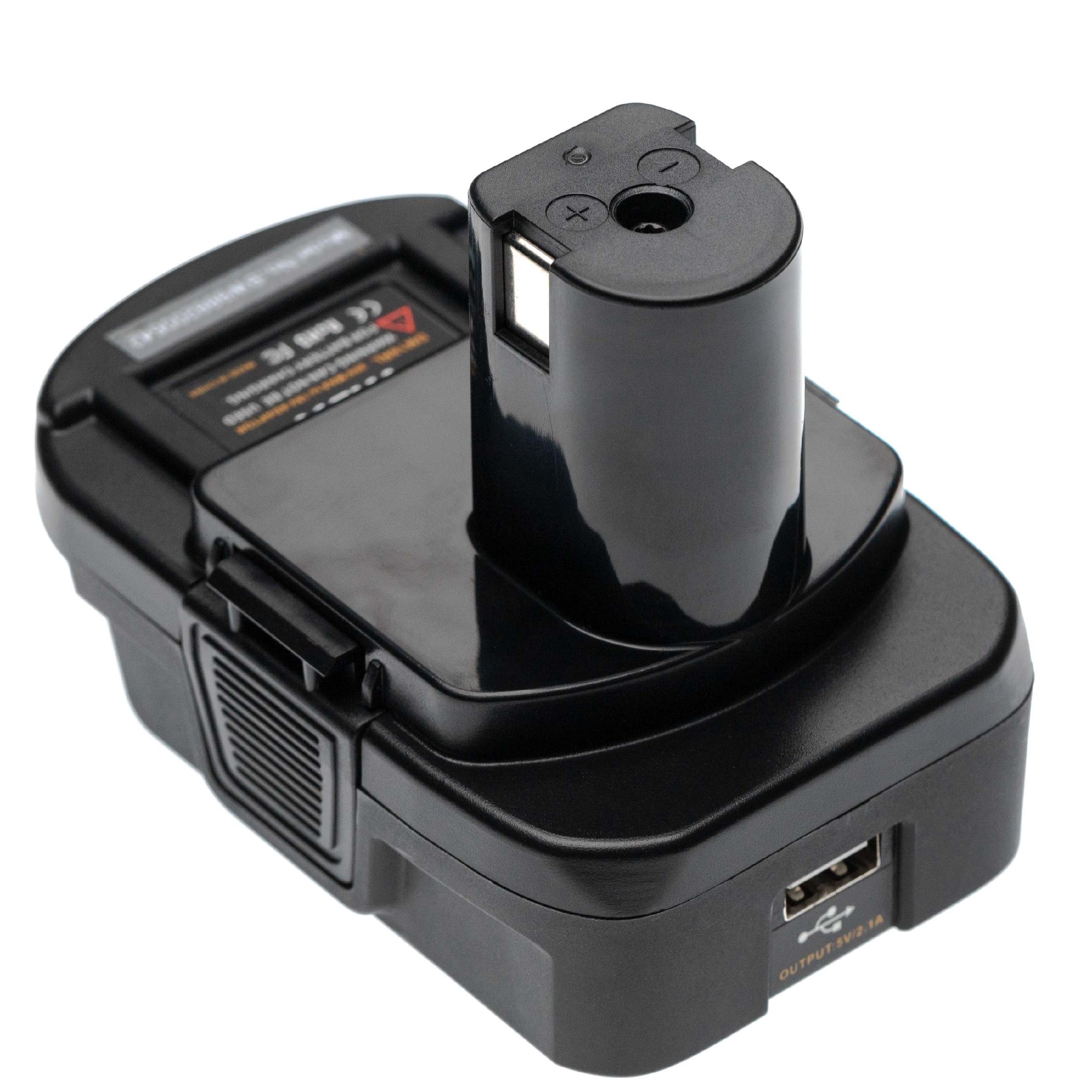 Akku-Adapter für DeWalt & Milwaukee Werkzeug (20 V Li-Ion auf 18 V), Mit USB-Anschluss