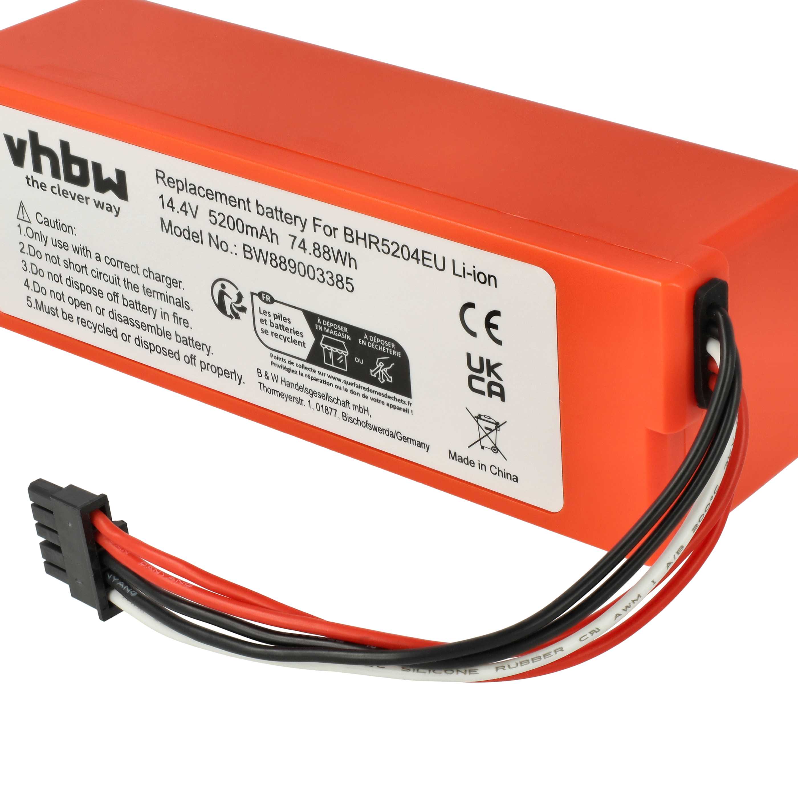 Akku als Ersatz für Xiaomi BYD D099-4S2P, 4INR19/66-2, 260S-INR-MH1-4S1P für Xiaomi - 5200mAh 14,4V Li-Ion