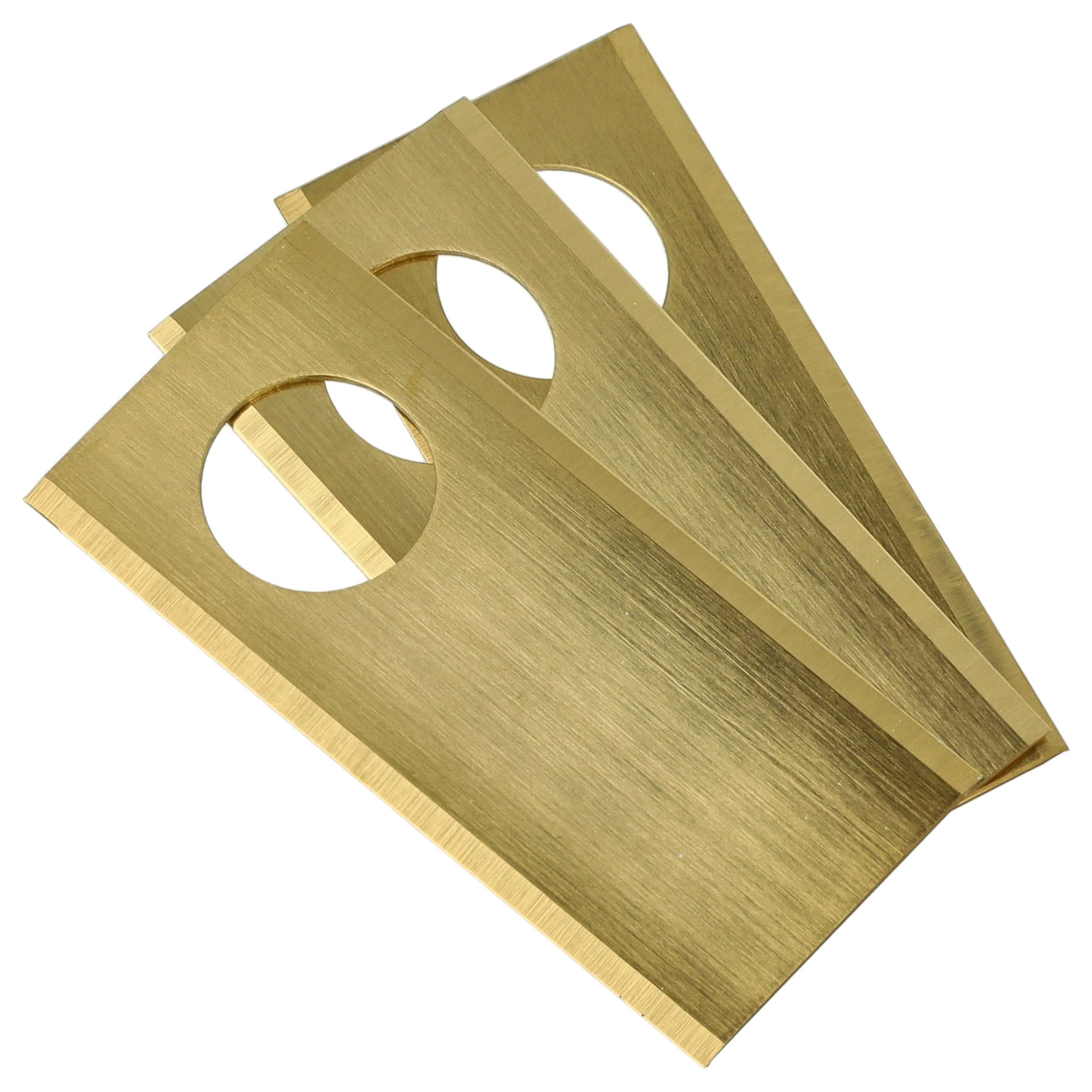 9x Lames remplace Worx WA0176 pour tondeuse – Couteaux acier (revêtement en titane), Silber Gold