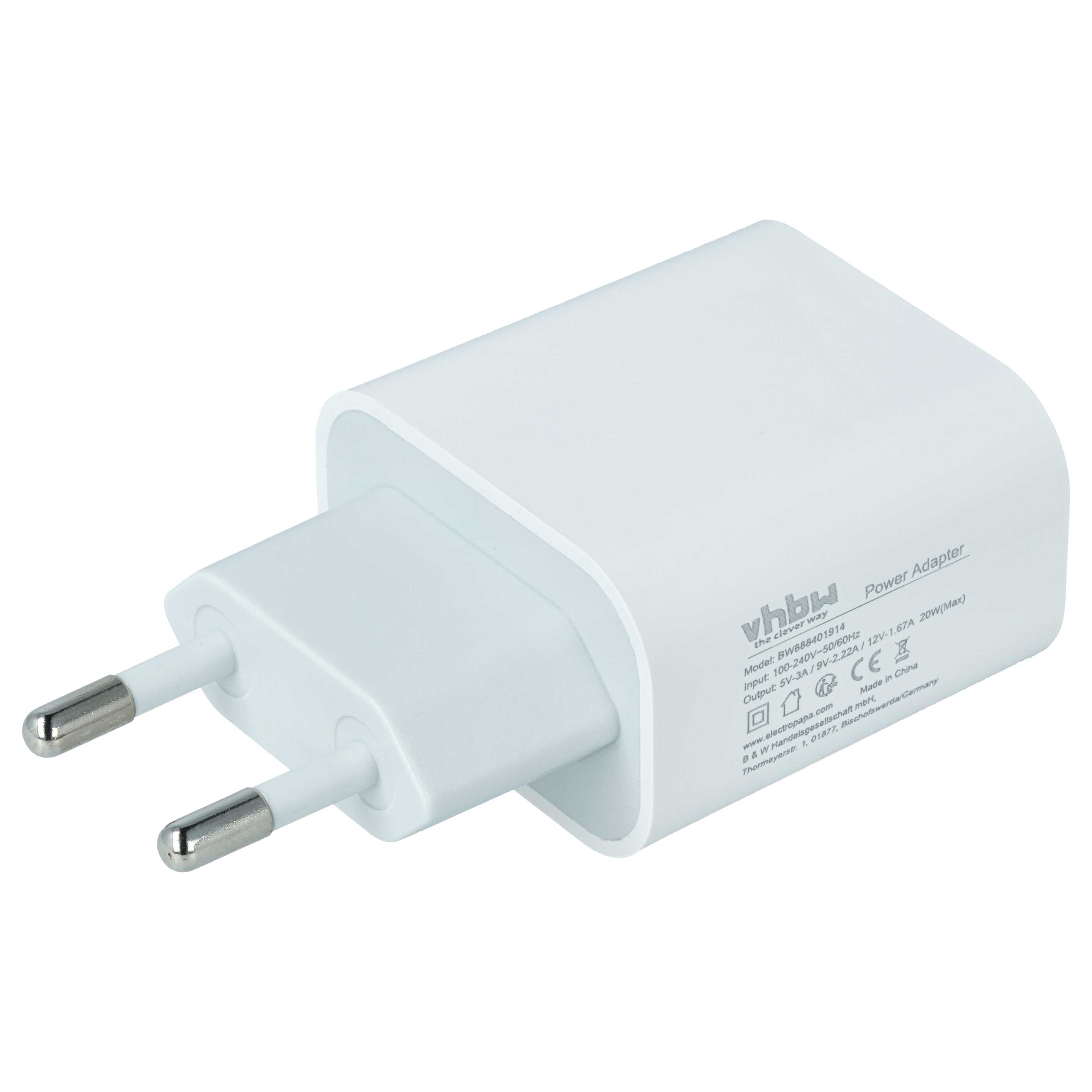 Alimentatore di rete USB C per cellulari, tablet - Caricabatterie USB, adattatore da9 / 12 / 5 V