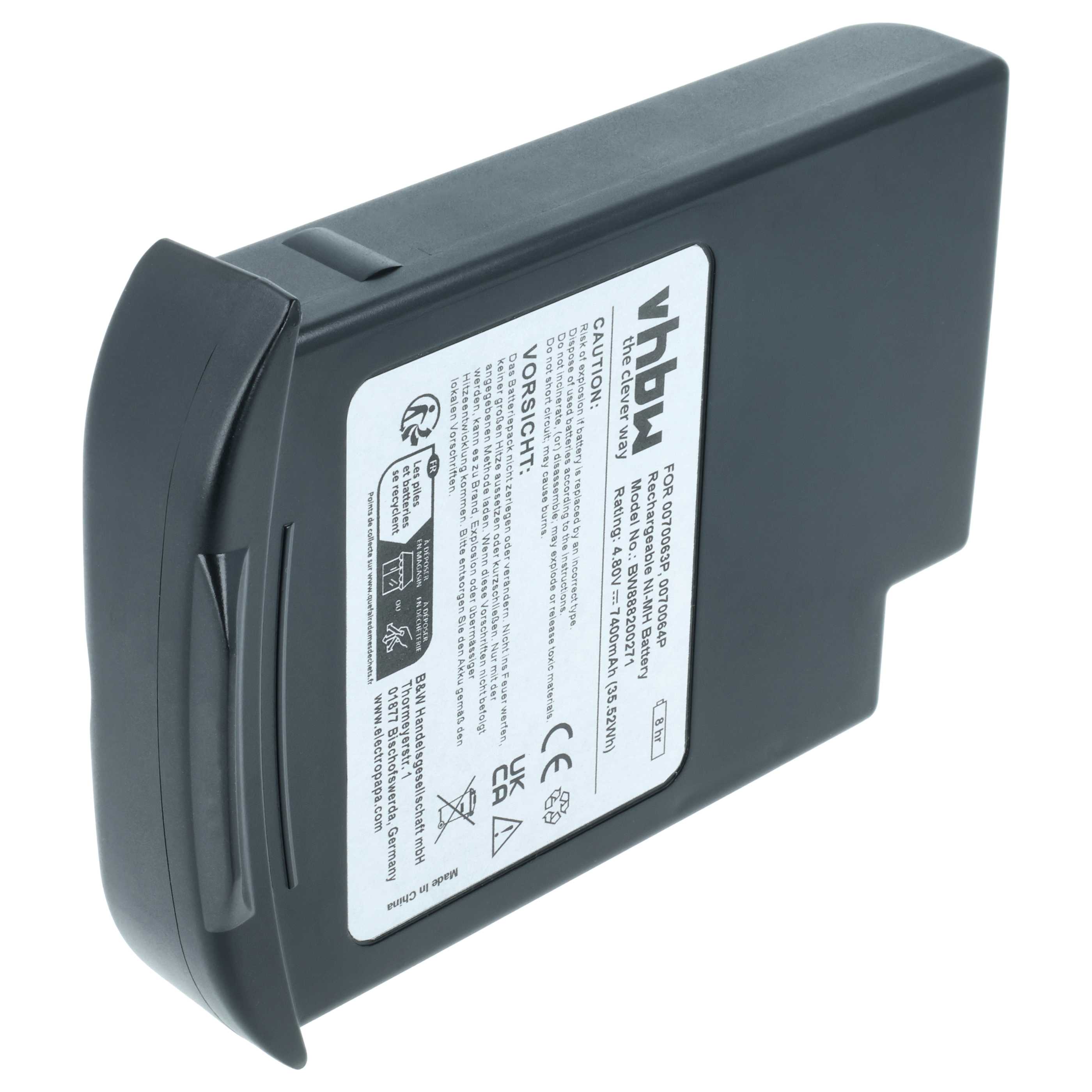 Batería reemplaza 3M 0070064P, 0070063P, 0851200P para equipo de respiración (7400 mAh, 4,8 V, NiMH)
