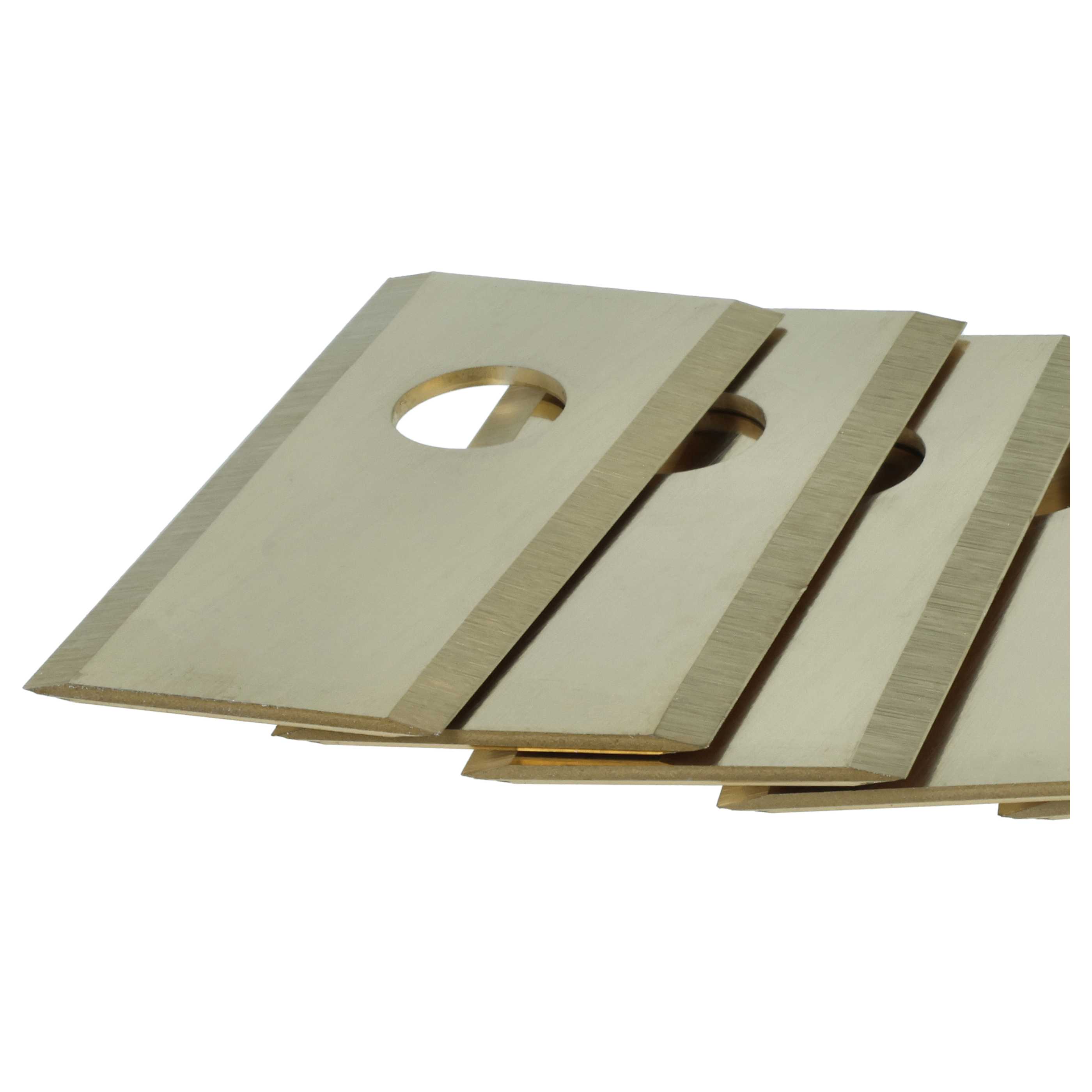 9x Lames pour tondeuse Philips, Scheppach, Worx, Landxcape – Couteaux apatite de titane, Silber Gold