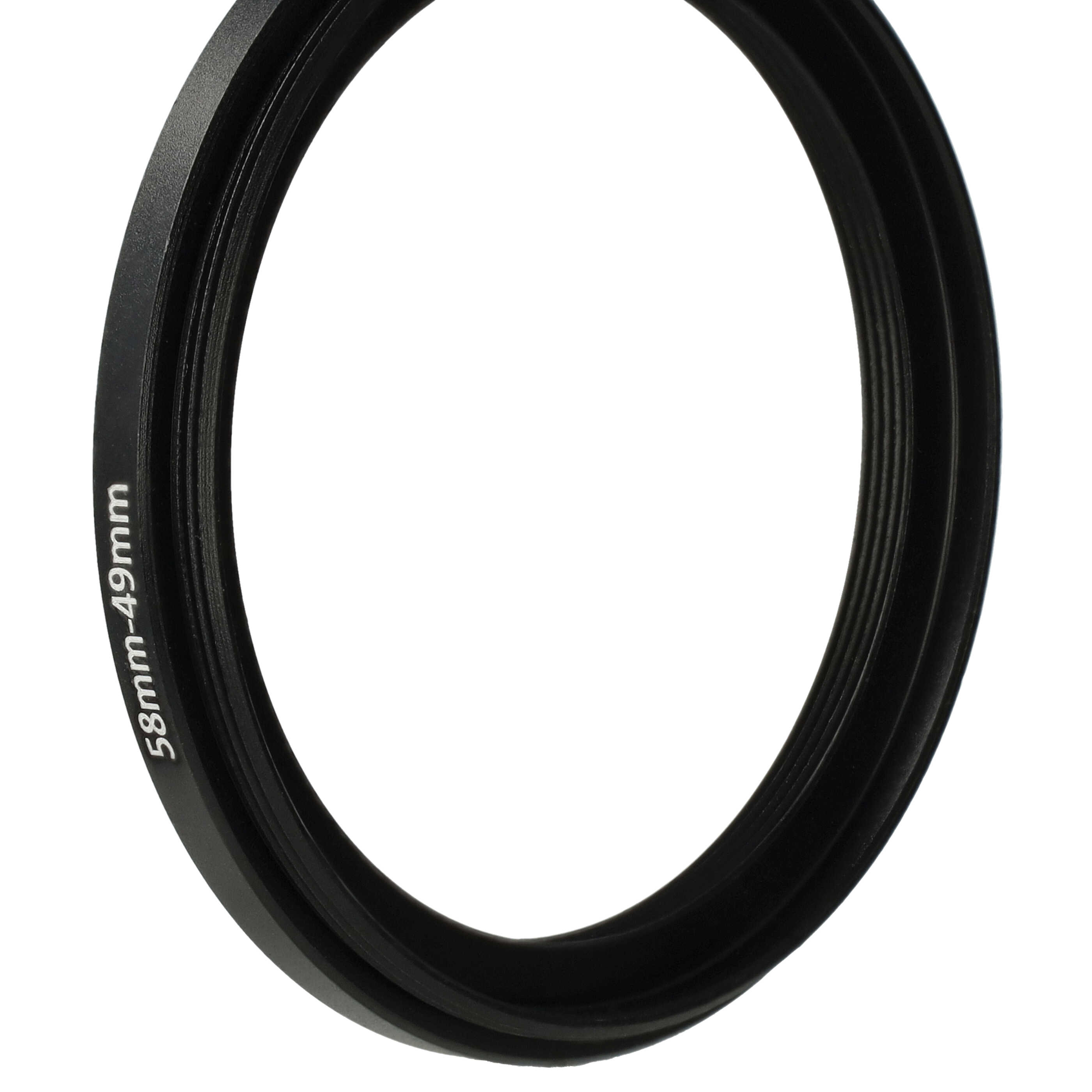 Anello adattatore step-down da 58 mm a 49 mm per obiettivo fotocamera - Adattatore filtro, metallo, nero