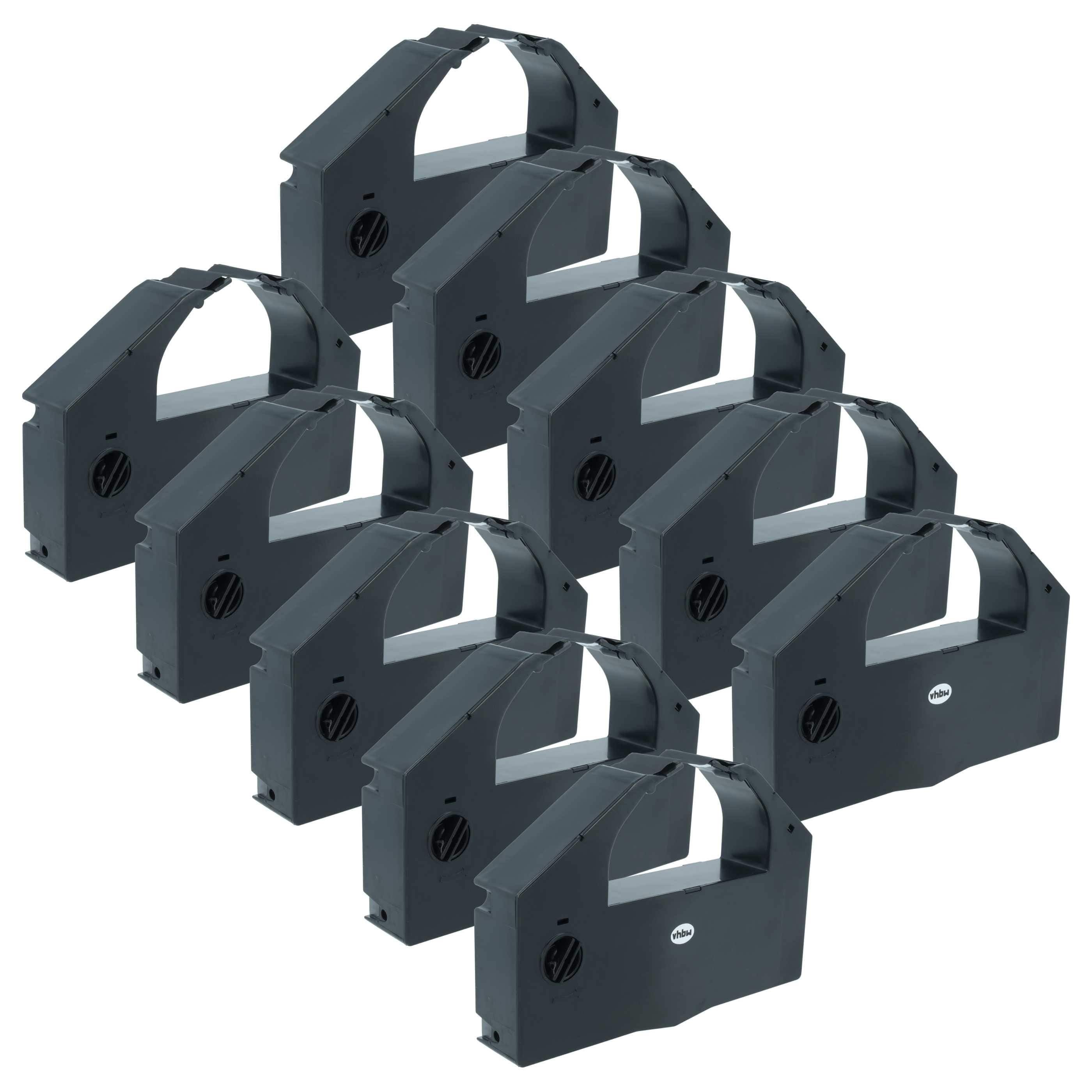 10x Ink Ribbon replaces Epson C13S015066, S015067 for Dot Matrix, Receipt Printer - Black