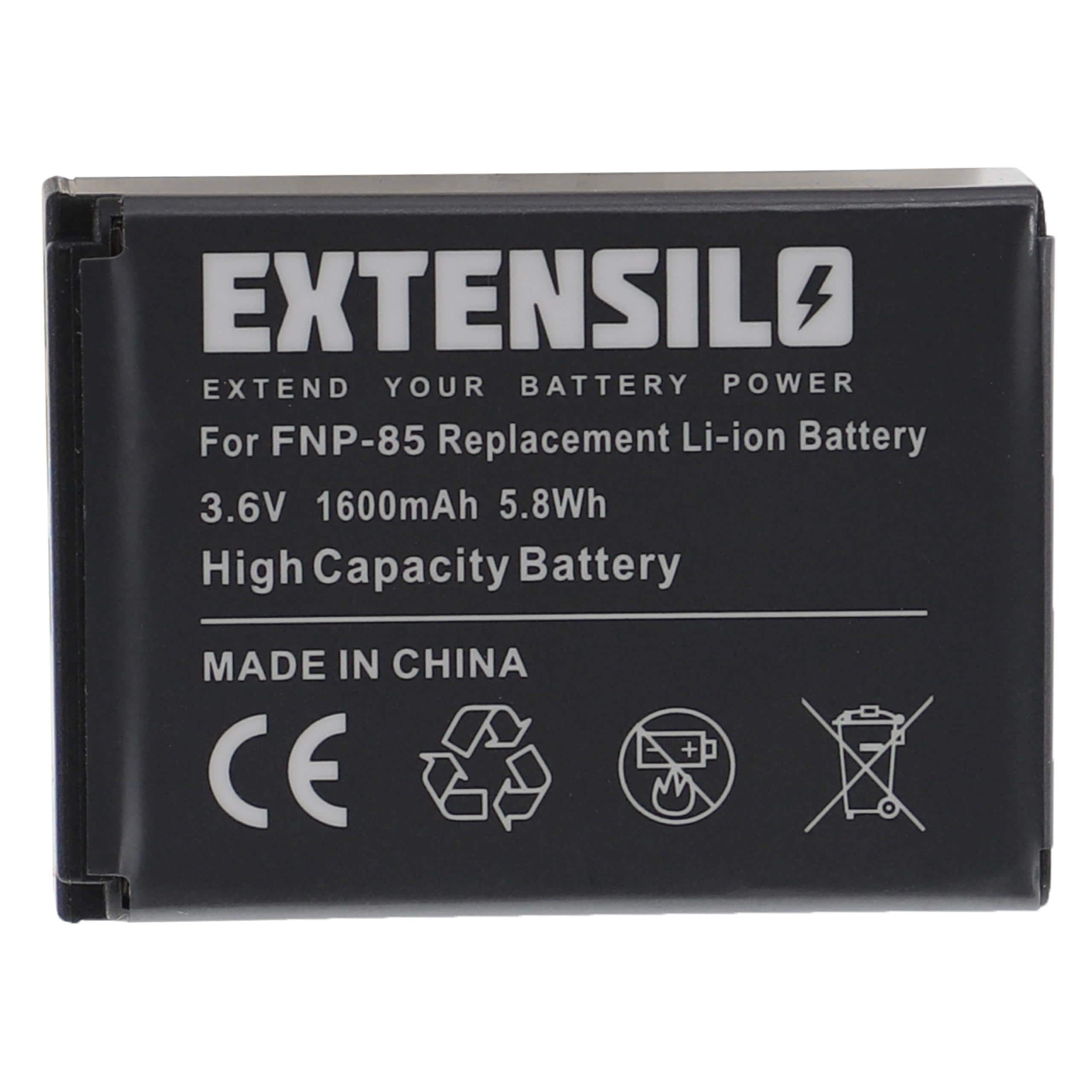 Batteria sostituisce Aiptek NP170, CB170, 084-07042L-062, CB-170 per fotocamera Toshiba - 1600mAh 3,6V Li-Ion