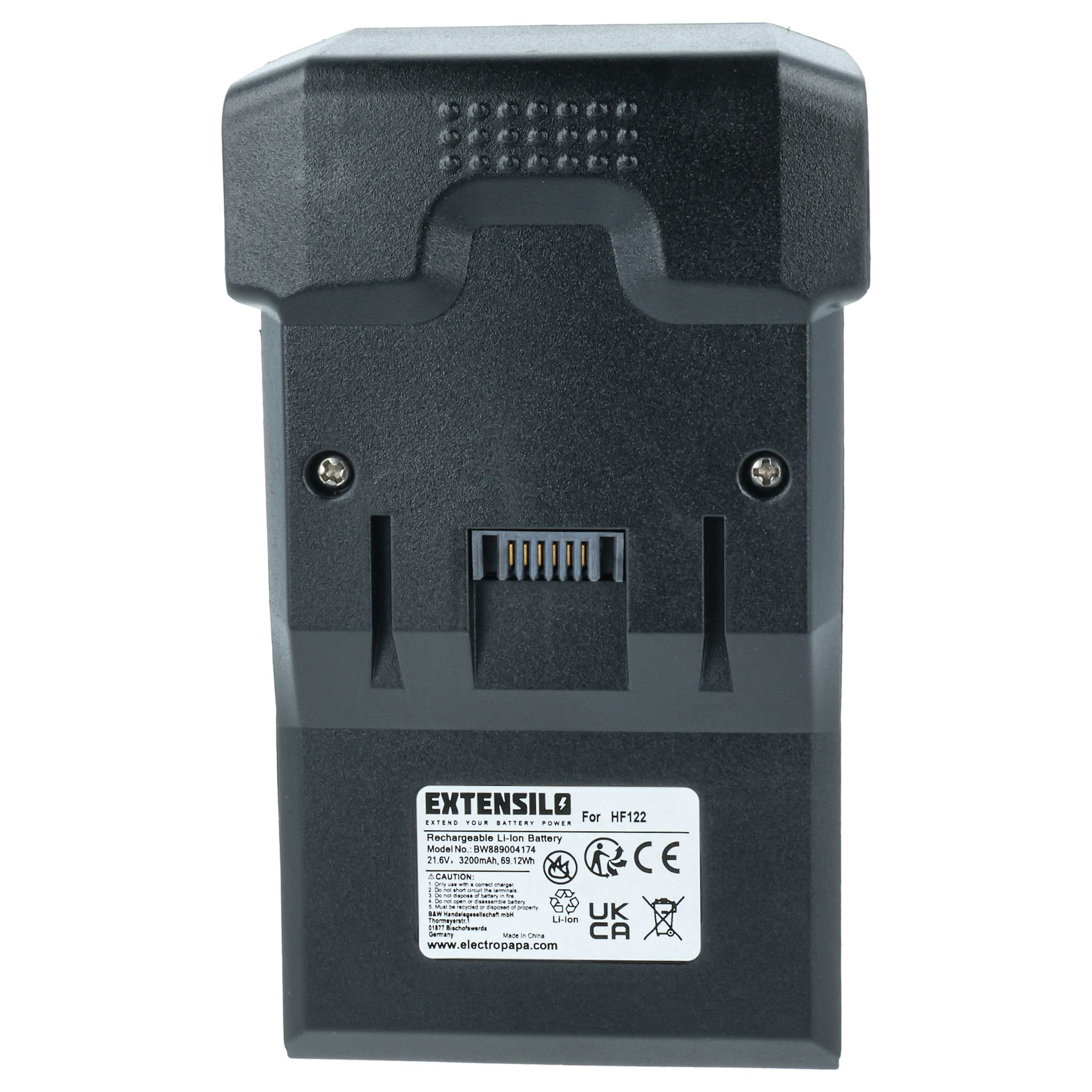 Akku als Ersatz für Hoover B012, 35602208 für Hoover - 3200mAh 21,6V Li-Ion, grau