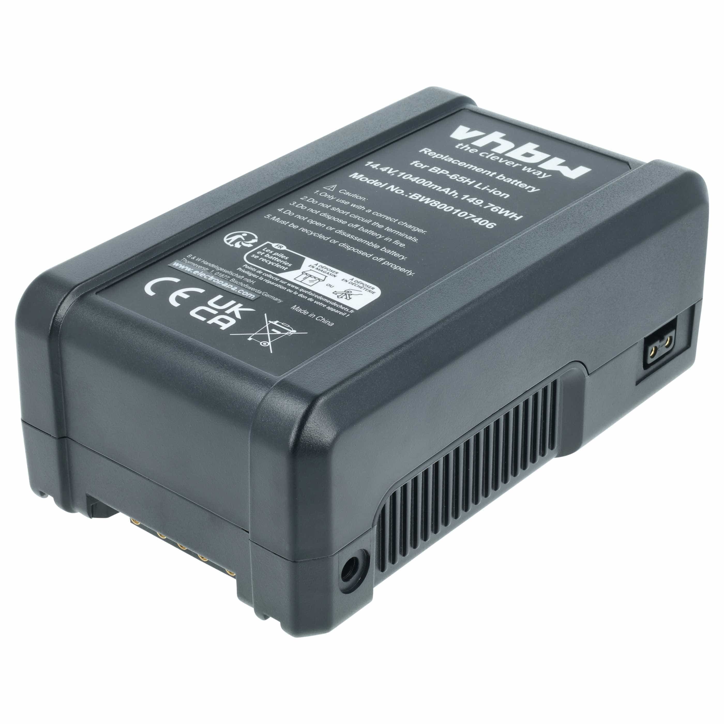 Videocamera Battery replaces Sony BP-150w, BP-150WS, BP-190S, BP-190WS, BP-230W - 10400 mAh 14.8 V Li-Ion