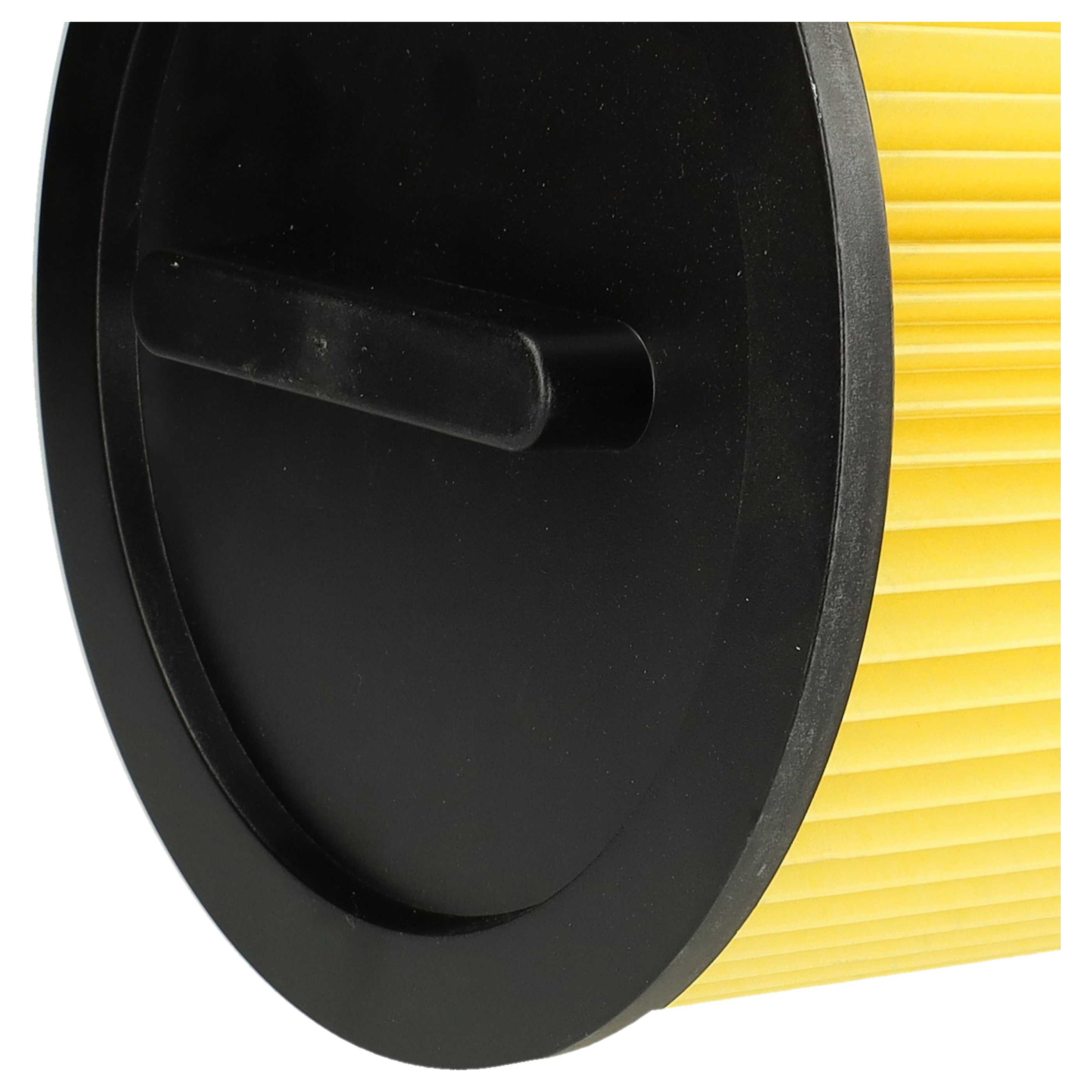 4x Filtre remplace Thomas 787421 pour aspirateur Thomas - Cartouche Filtre, noir / jaune