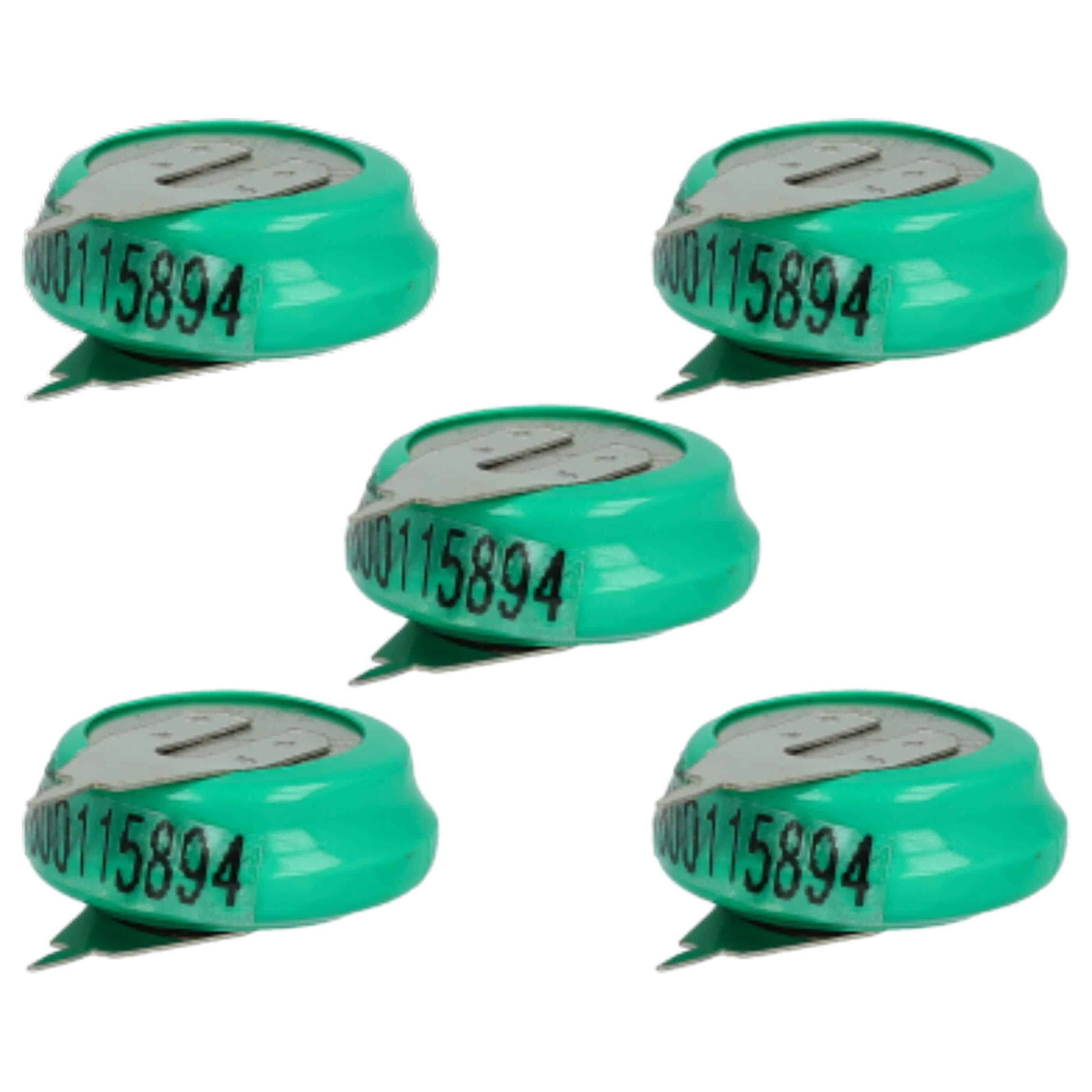 5x Batteria a bottone (1x cella) tipo 1/V80H 2 pin per modellismo ecc. 