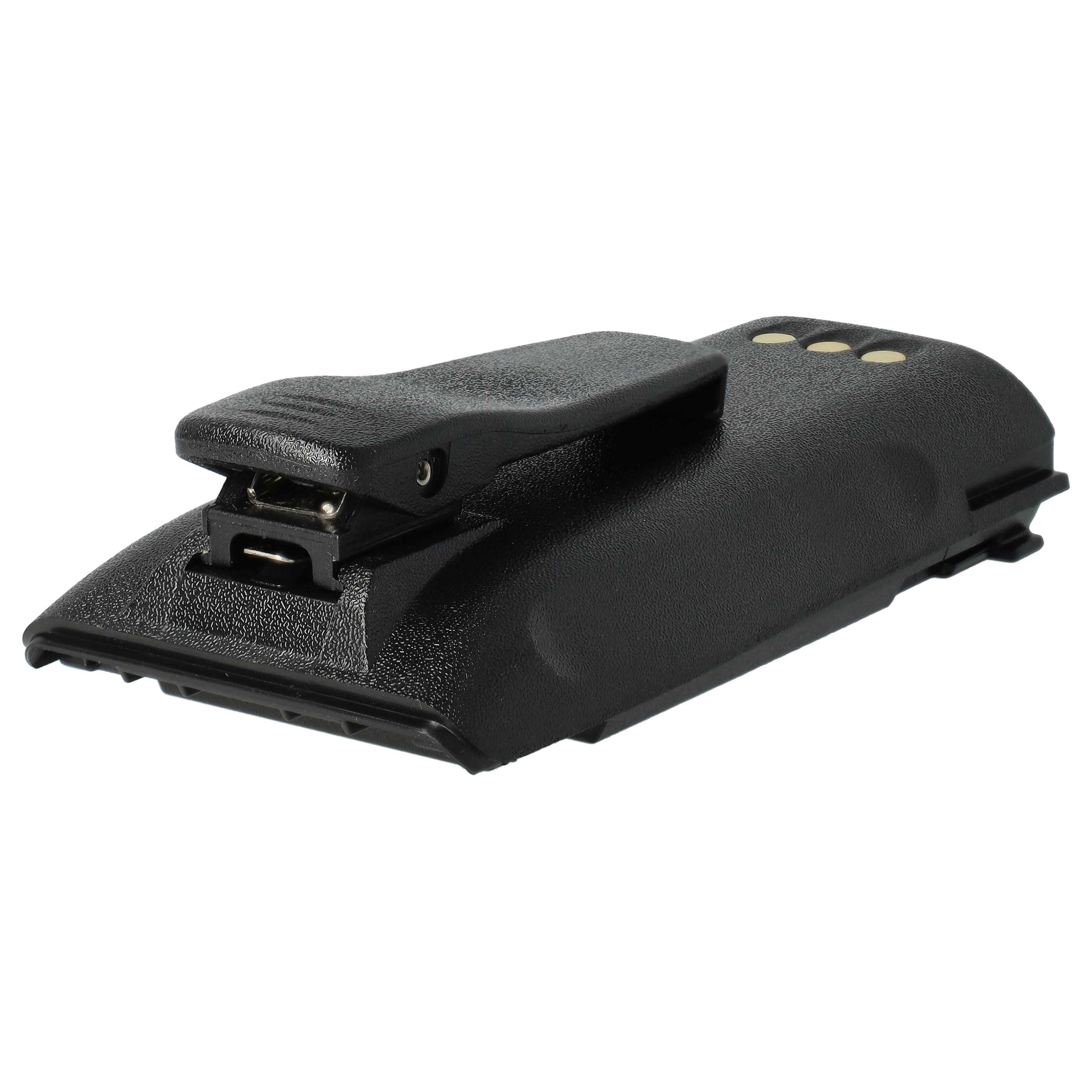 Radio 10x Battery replaces Motorola NNTN4497, NNTN4496AR, NNTN4496 - 1400 mAh 7.2 V NiMH + Belt Clip