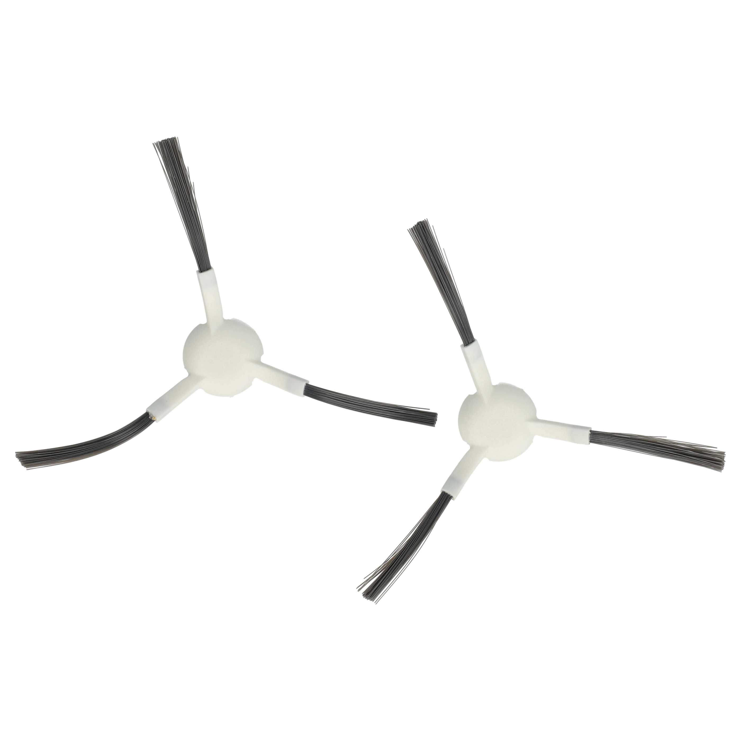 10x Side Brush suitable for Dreame, Xiaomi, Mova L10 Robot Vacuum Cleaner etc. - 3-armed, white, grey