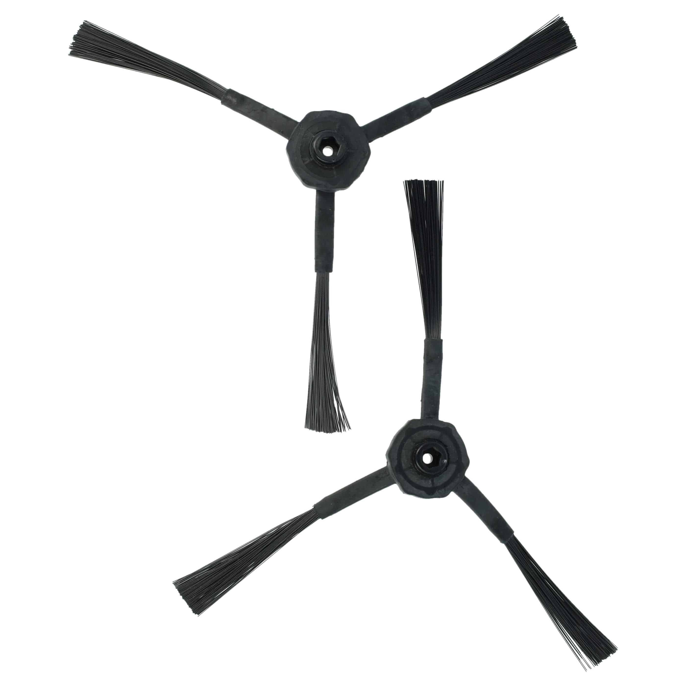 4x Side Brush suitable for iLife, Ecovacs, Haier, Ariete Robot Vacuum Cleaner etc. - 3-armed, black